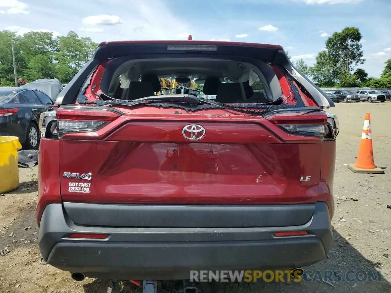 6 fotografías del automóvil dañado 2T3H1RFVXKW021492 TOYOTA RAV4 2019