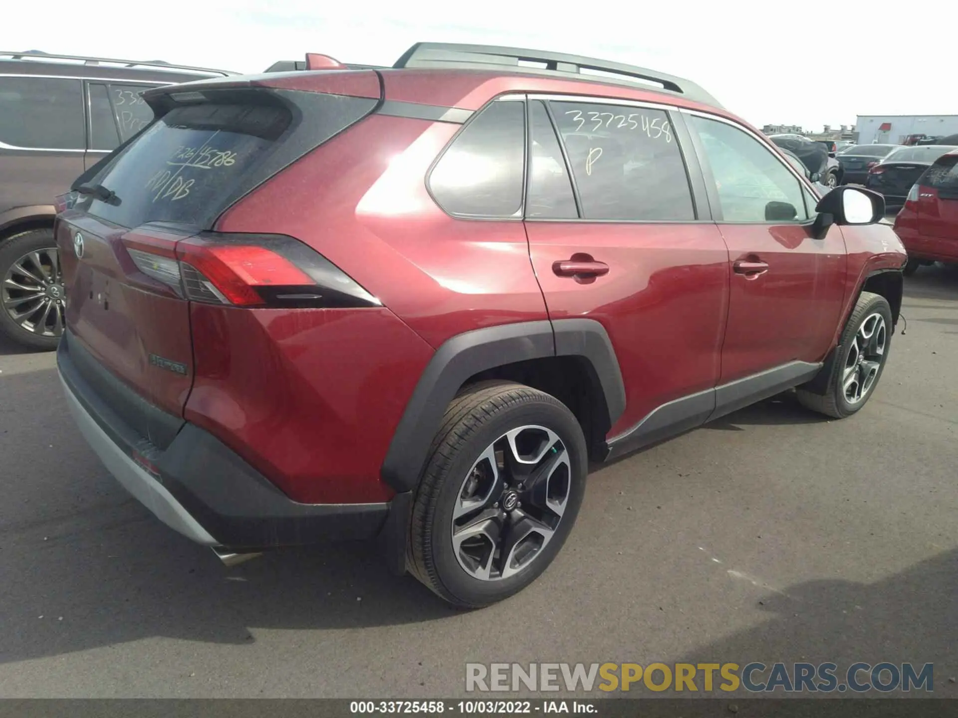 4 fotografías del automóvil dañado 2T3J1RFV6KW023905 TOYOTA RAV4 2019