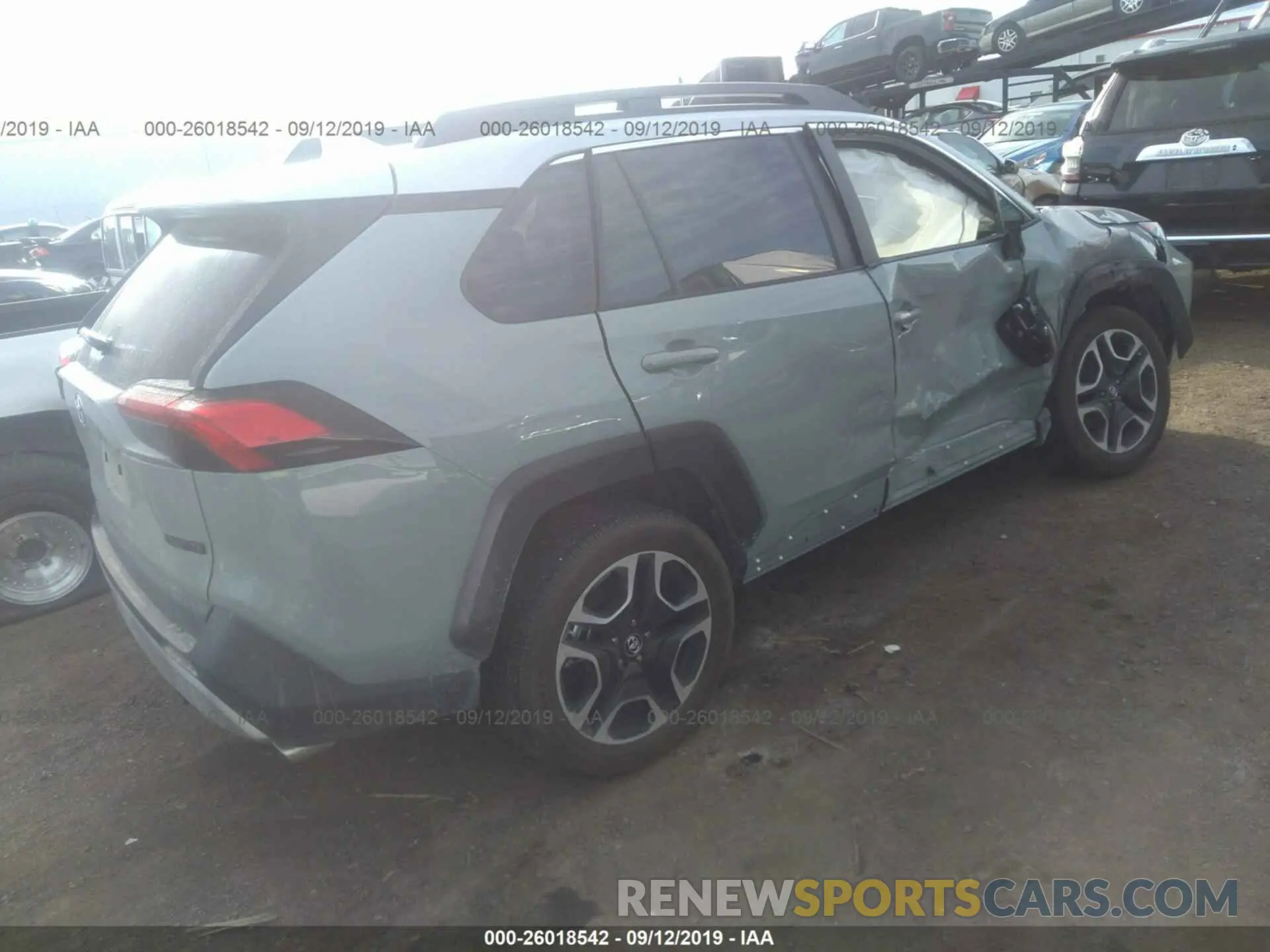 4 fotografías del automóvil dañado 2T3J1RFV7KC024112 TOYOTA RAV4 2019