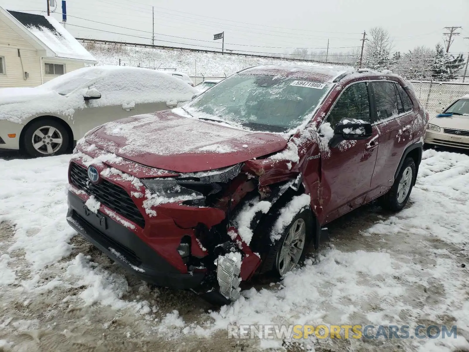 2 fotografías del automóvil dañado 2T3LWRFV6KW019024 TOYOTA RAV4 2019