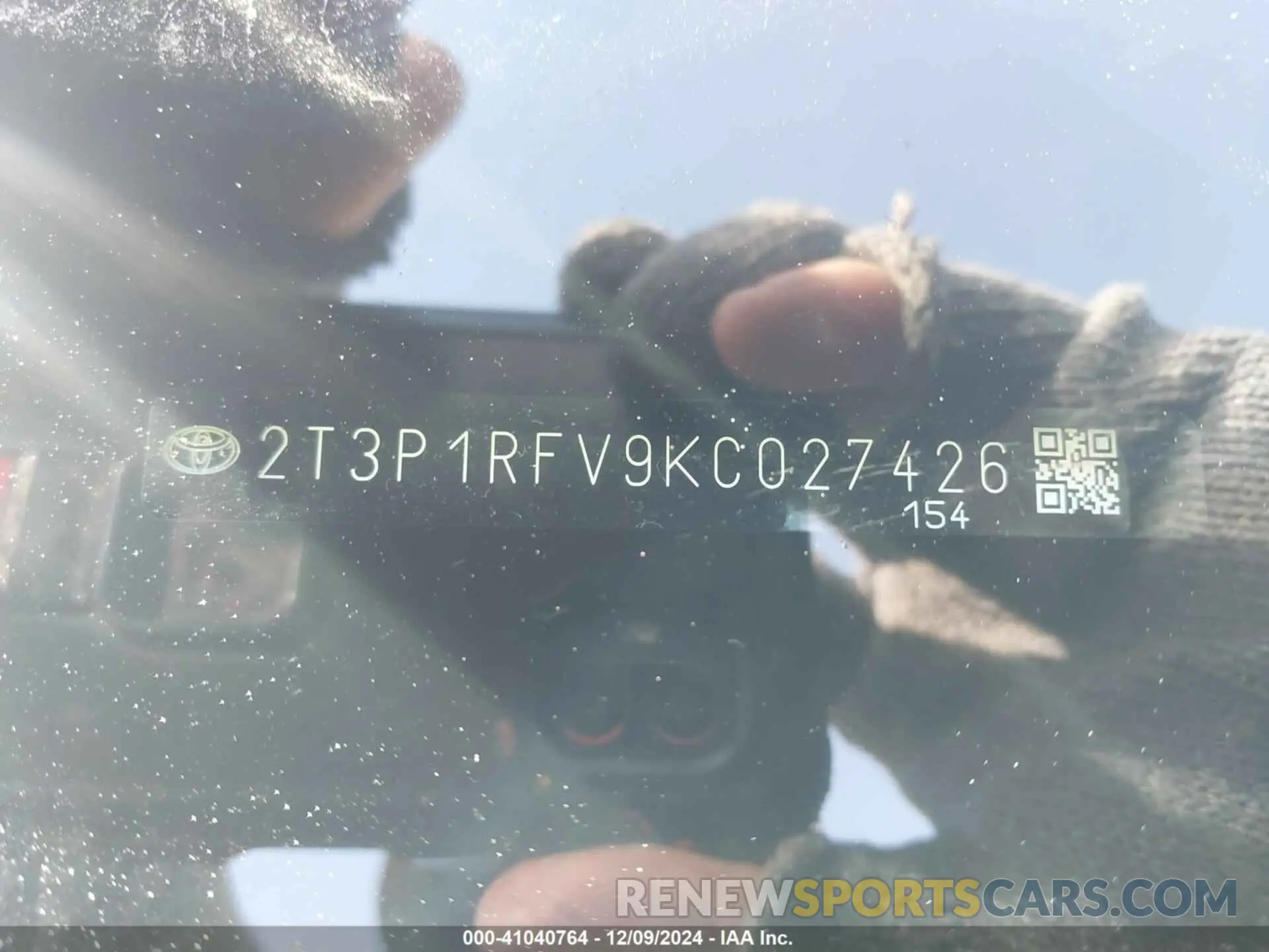 9 fotografías del automóvil dañado 2T3P1RFV9KC027426 TOYOTA RAV4 2019