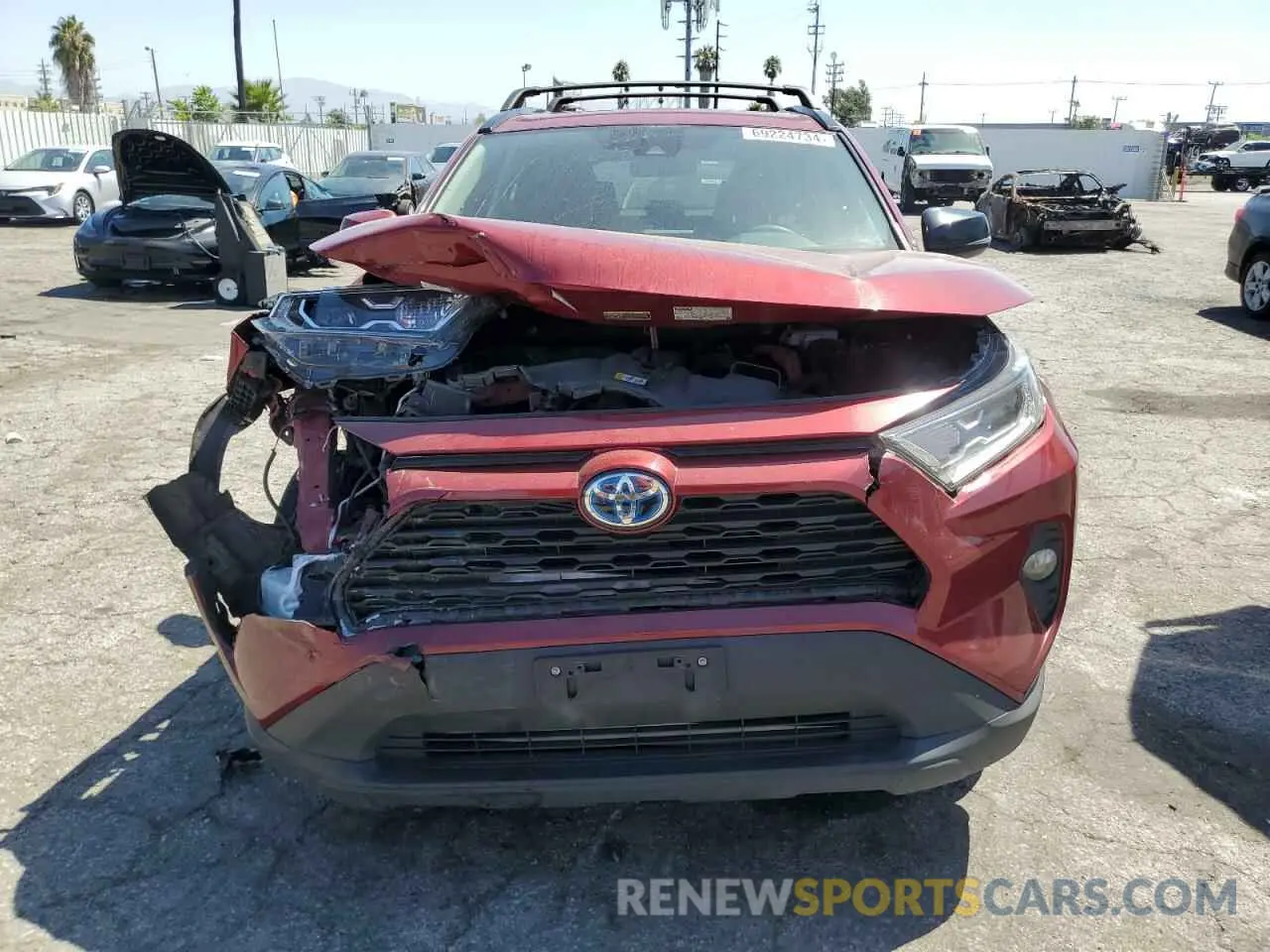 5 fotografías del automóvil dañado 2T3RWRFV4KW041887 TOYOTA RAV4 2019