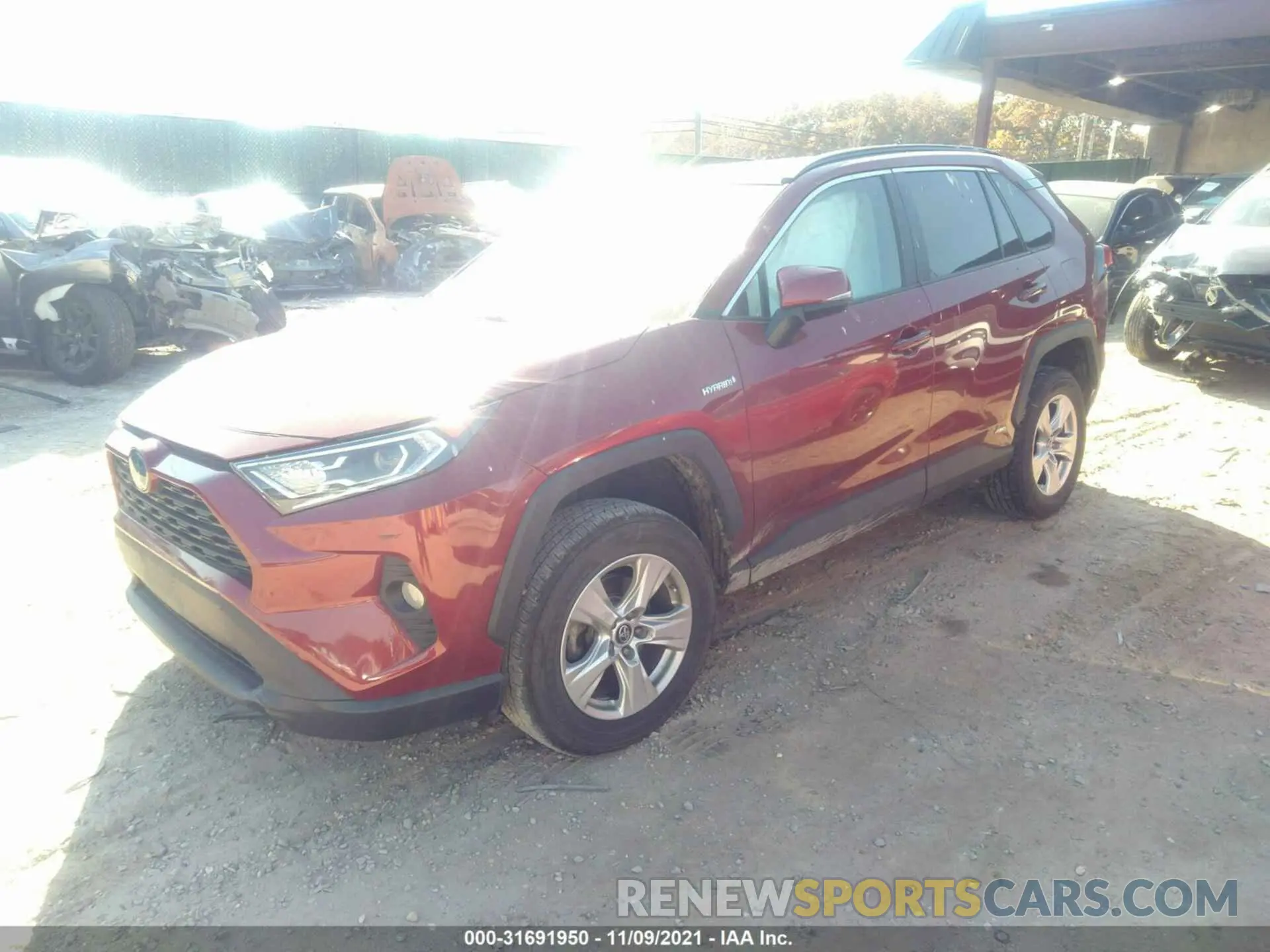 2 fotografías del automóvil dañado 2T3RWRFV7KW025490 TOYOTA RAV4 2019