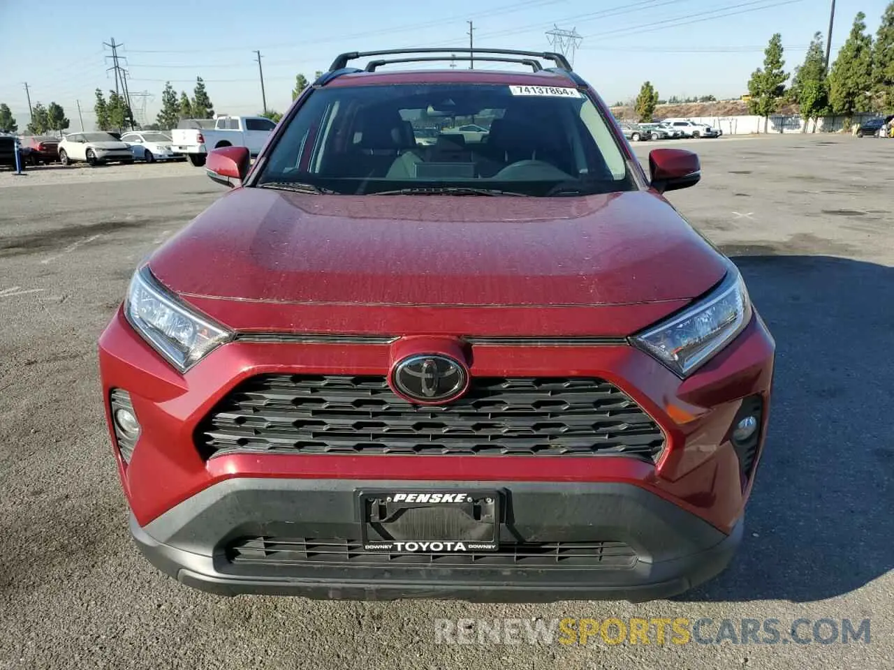 5 fotografías del automóvil dañado 2T3W1RFV9KW049095 TOYOTA RAV4 2019