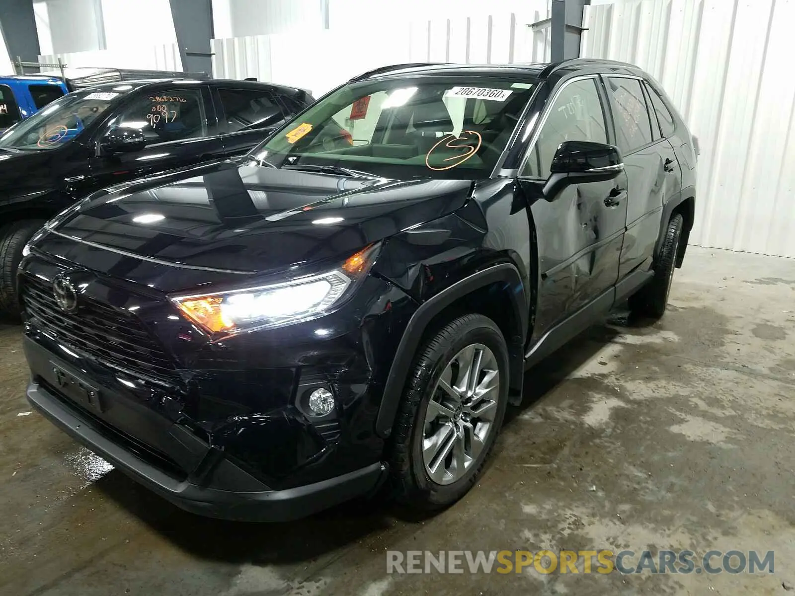 2 fotografías del automóvil dañado JTMA1RFV1KD517179 TOYOTA RAV4 2019