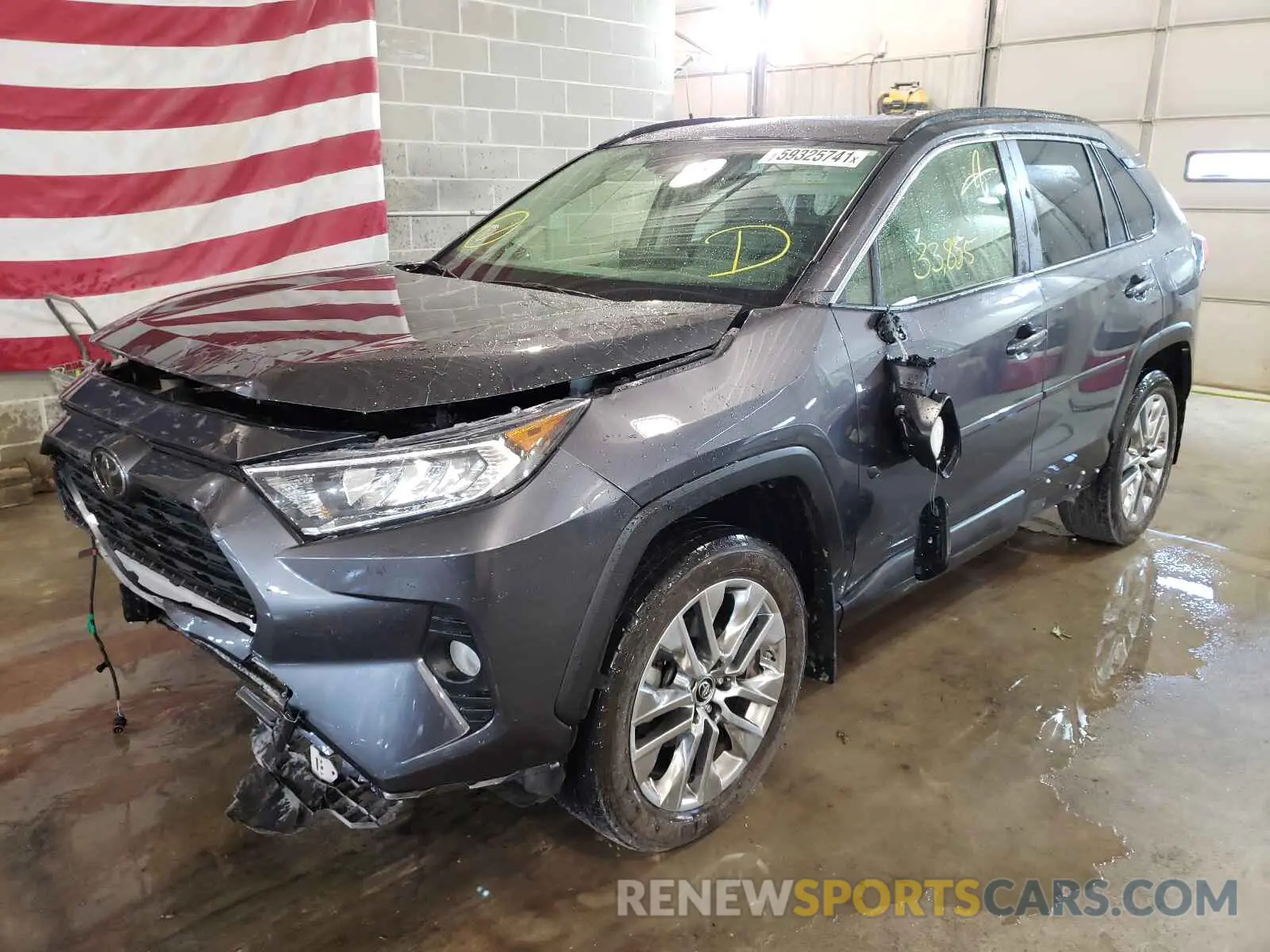 2 fotografías del automóvil dañado JTMA1RFV3KD500867 TOYOTA RAV4 2019