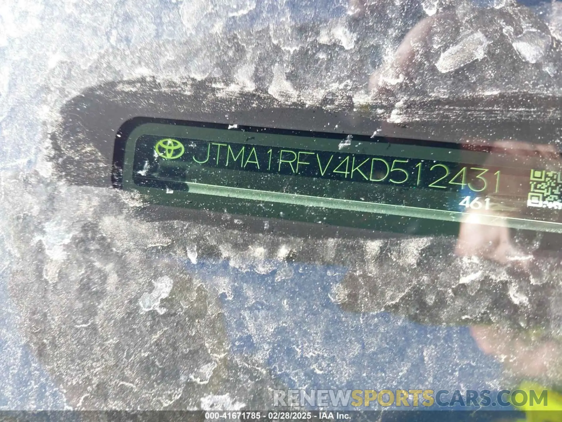17 fotografías del automóvil dañado JTMA1RFV4KD512431 TOYOTA RAV4 2019
