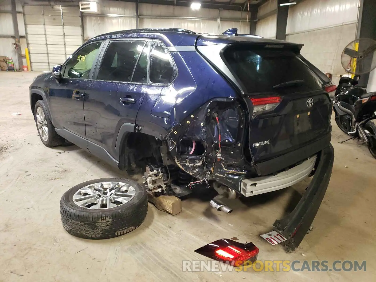3 fotografías del automóvil dañado JTMA1RFV6KD504055 TOYOTA RAV4 2019