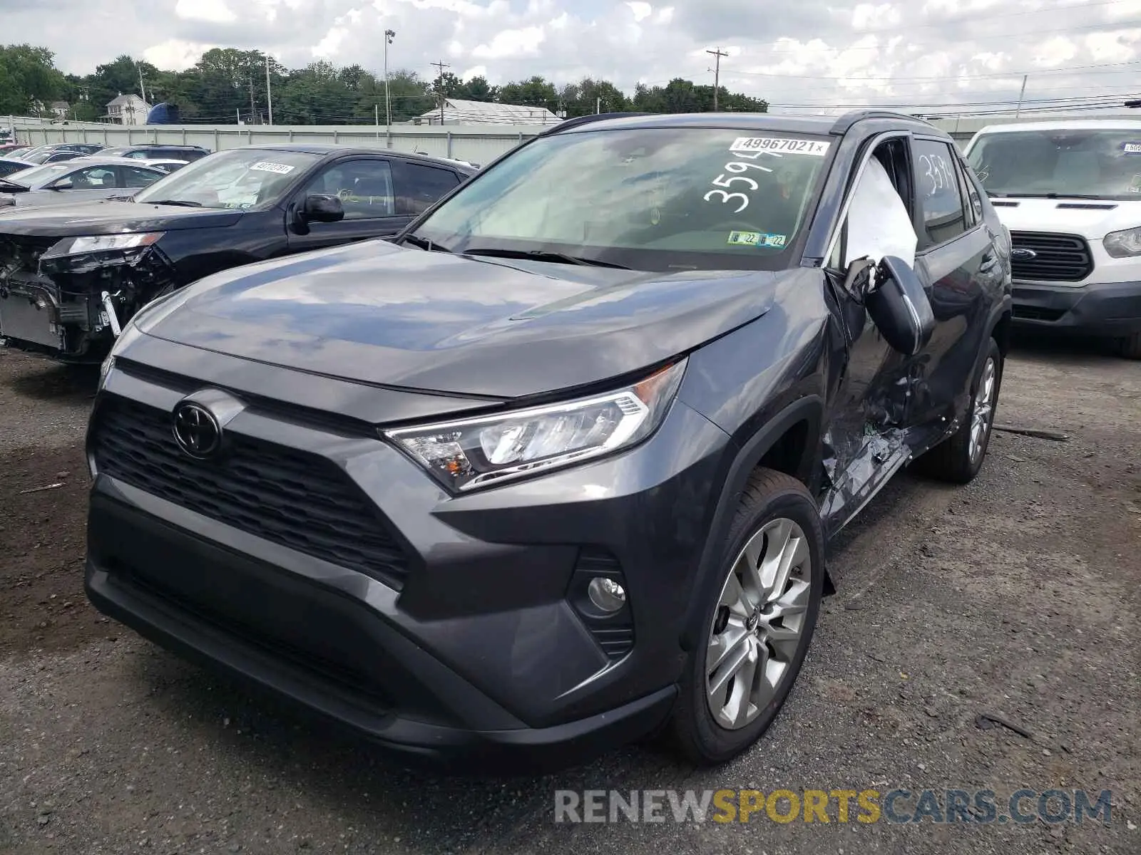2 fotografías del automóvil dañado JTMA1RFV8KD036023 TOYOTA RAV4 2019