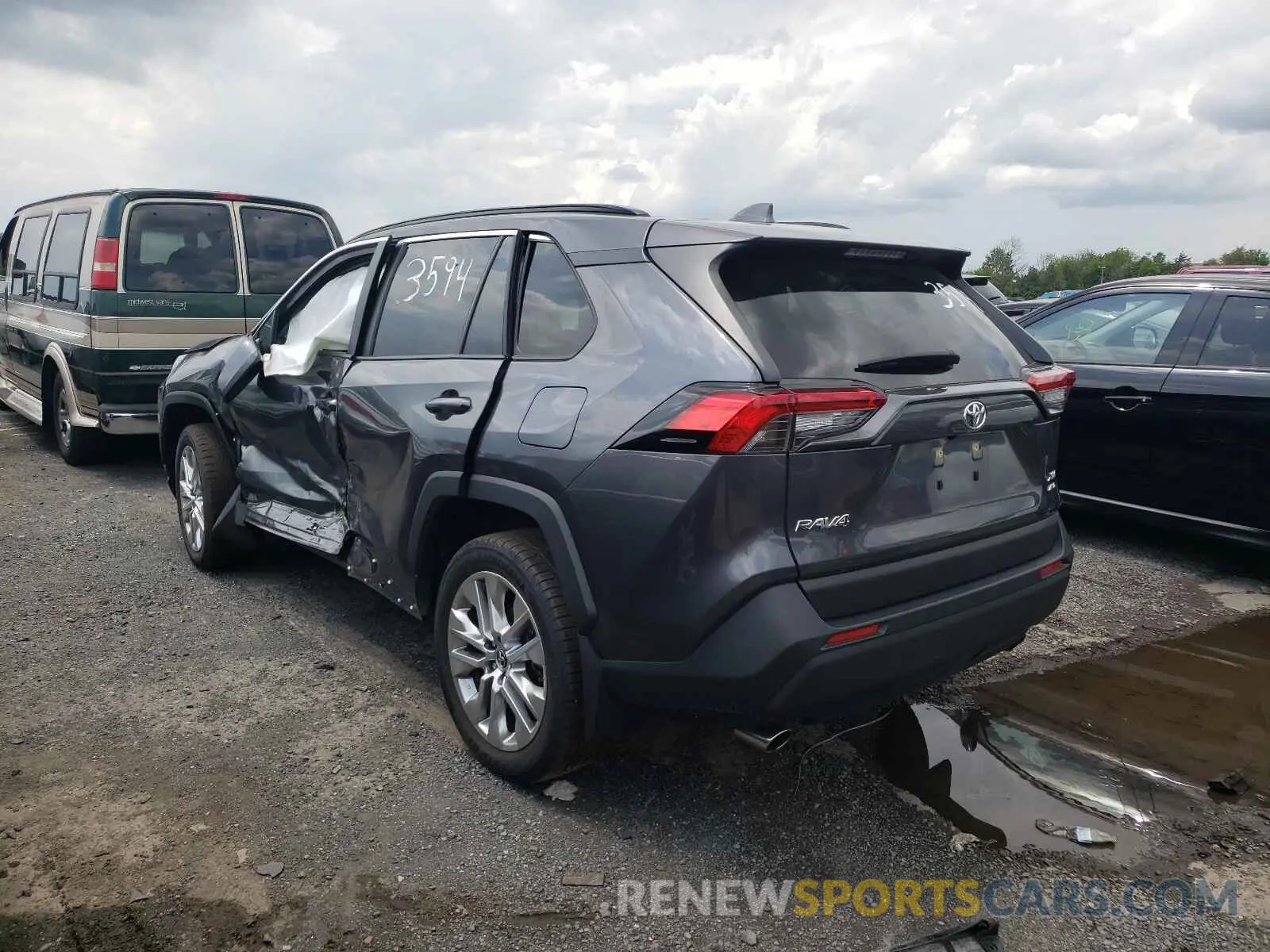 3 fotografías del automóvil dañado JTMA1RFV8KD036023 TOYOTA RAV4 2019
