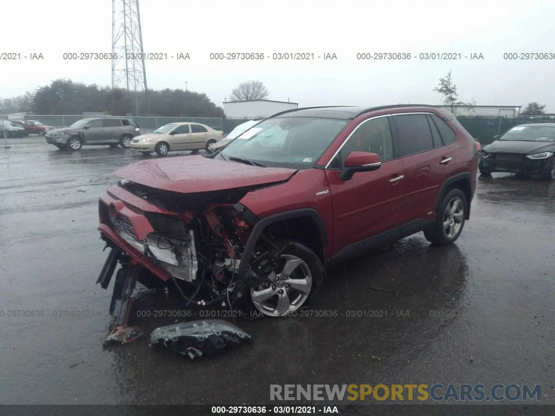 2 fotografías del automóvil dañado JTMDWRFV9KD500838 TOYOTA RAV4 2019