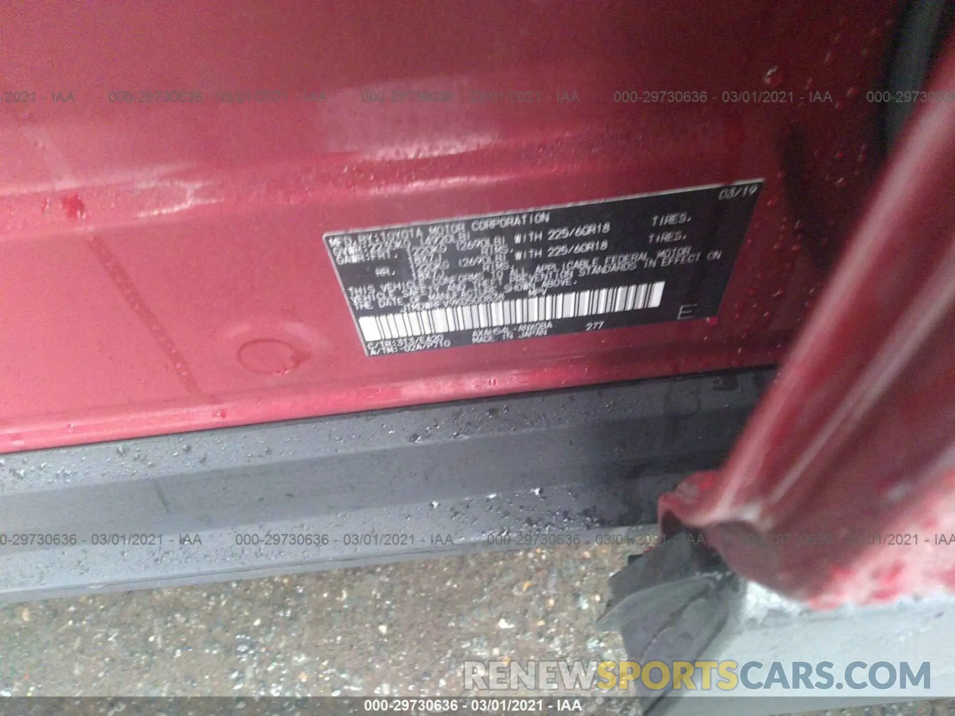 9 fotografías del automóvil dañado JTMDWRFV9KD500838 TOYOTA RAV4 2019