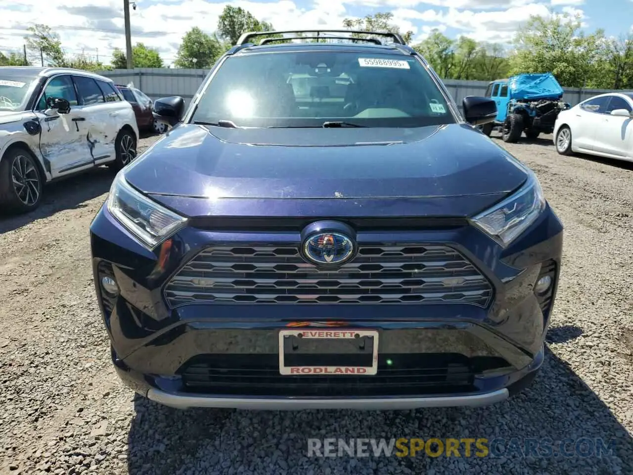 5 fotografías del automóvil dañado JTMEWRFV5KD514272 TOYOTA RAV4 2019