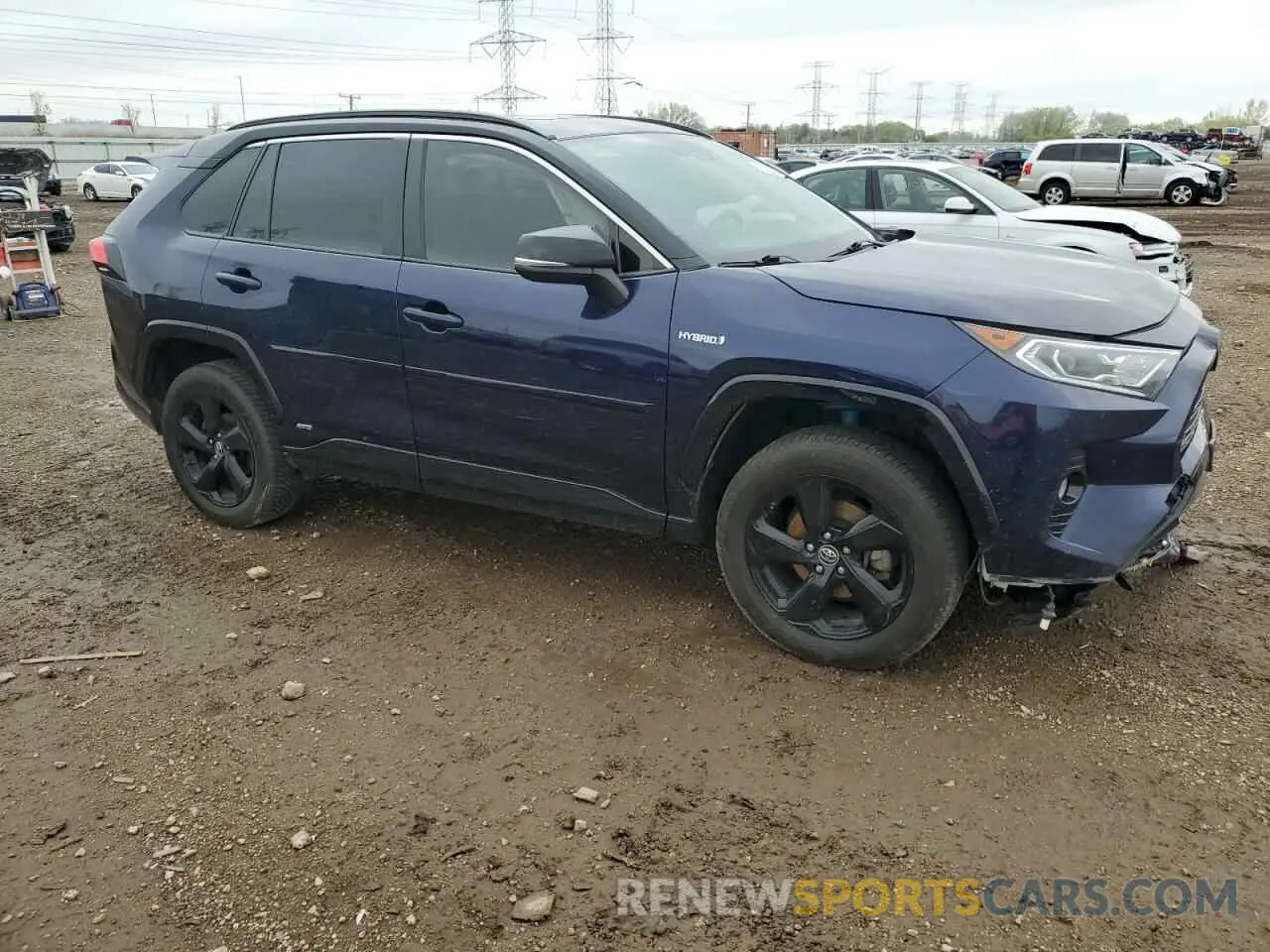 4 fotografías del automóvil dañado JTMEWRFV9KJ004900 TOYOTA RAV4 2019