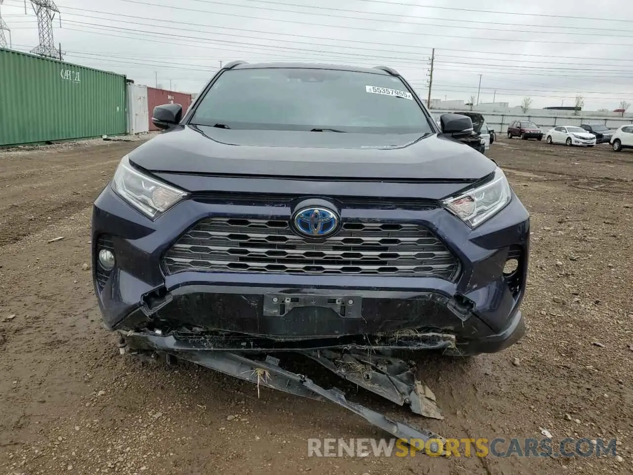 5 fotografías del automóvil dañado JTMEWRFV9KJ004900 TOYOTA RAV4 2019