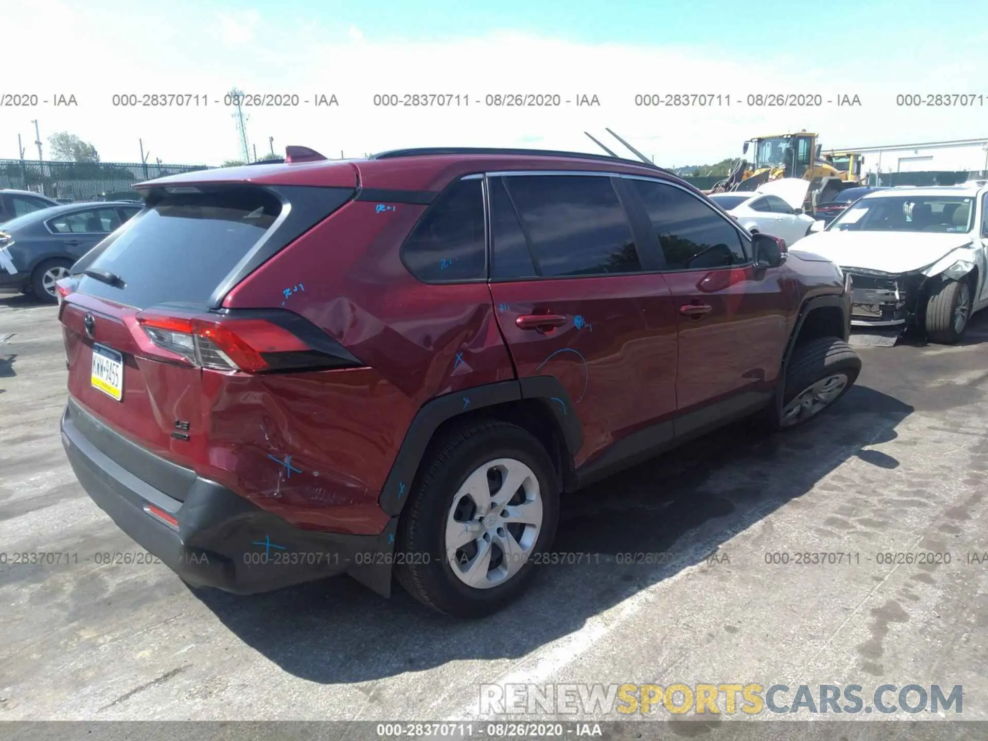 4 fotografías del automóvil dañado JTMG1RFV1KD004234 TOYOTA RAV4 2019