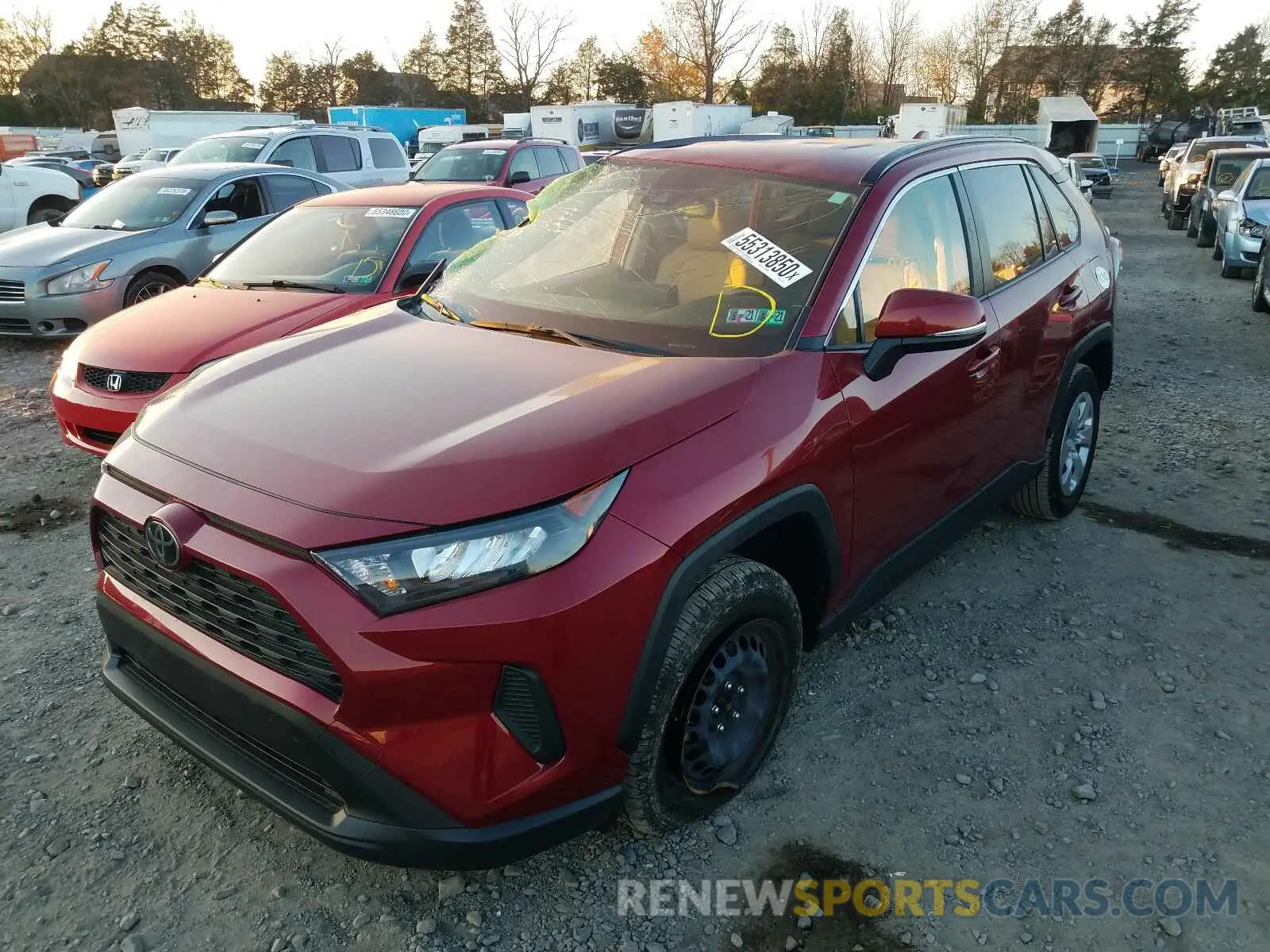 2 fotografías del automóvil dañado JTMG1RFV4KJ011101 TOYOTA RAV4 2019
