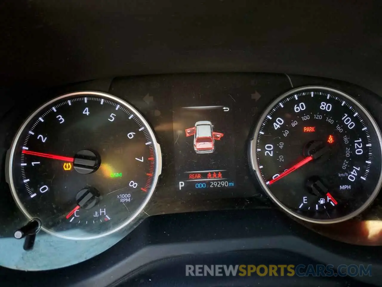 9 fotografías del automóvil dañado JTMG1RFV9KD022013 TOYOTA RAV4 2019
