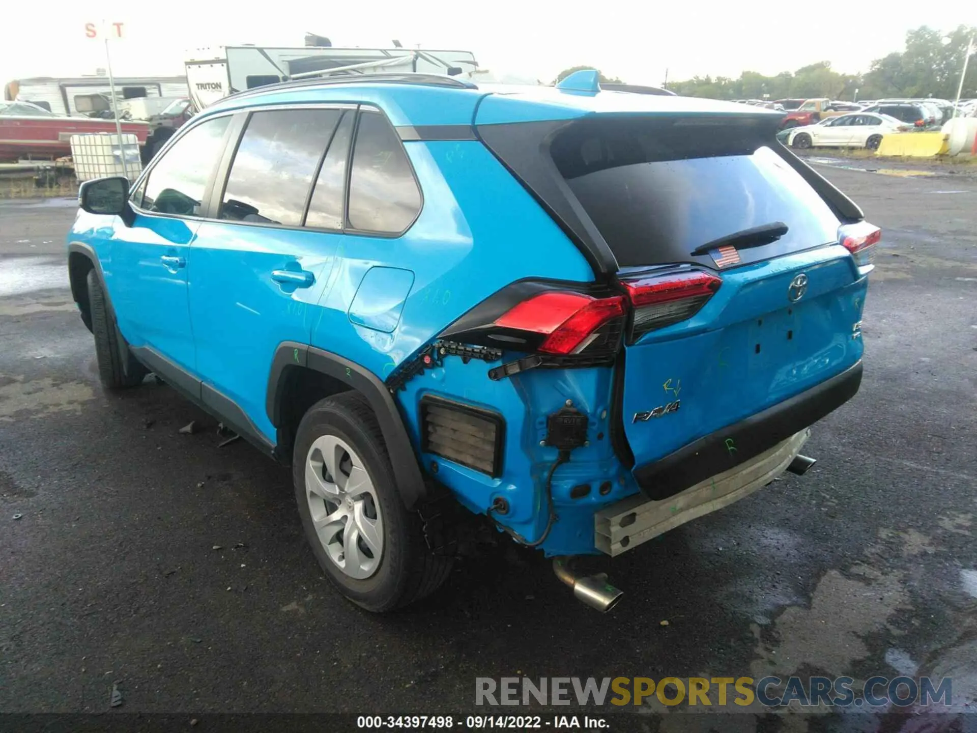 3 fotografías del automóvil dañado JTMG1RFV9KD500088 TOYOTA RAV4 2019