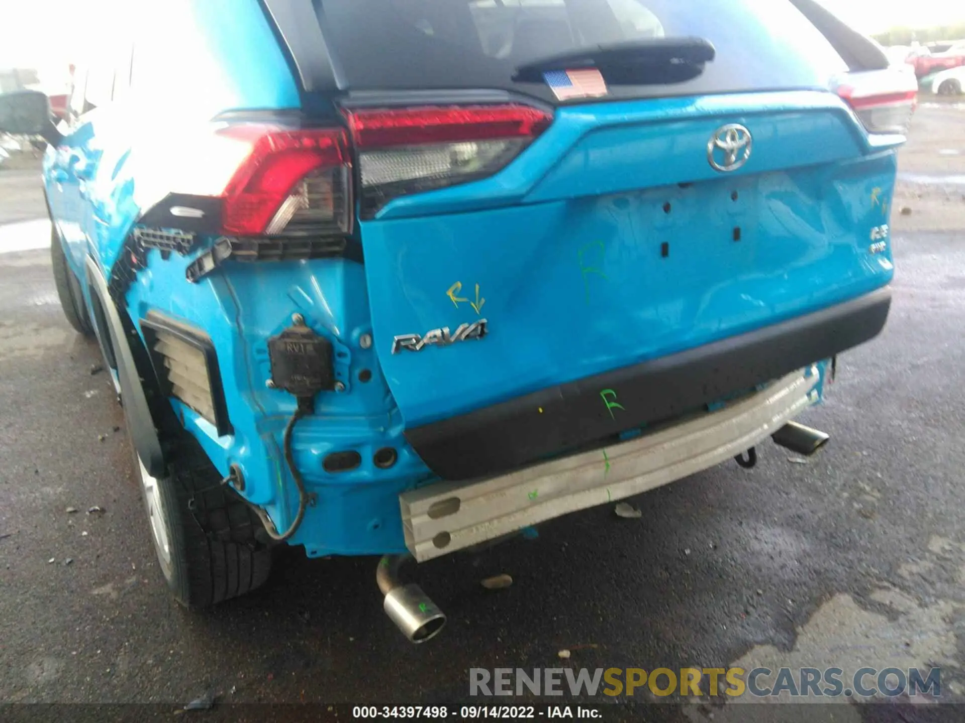 6 fotografías del automóvil dañado JTMG1RFV9KD500088 TOYOTA RAV4 2019