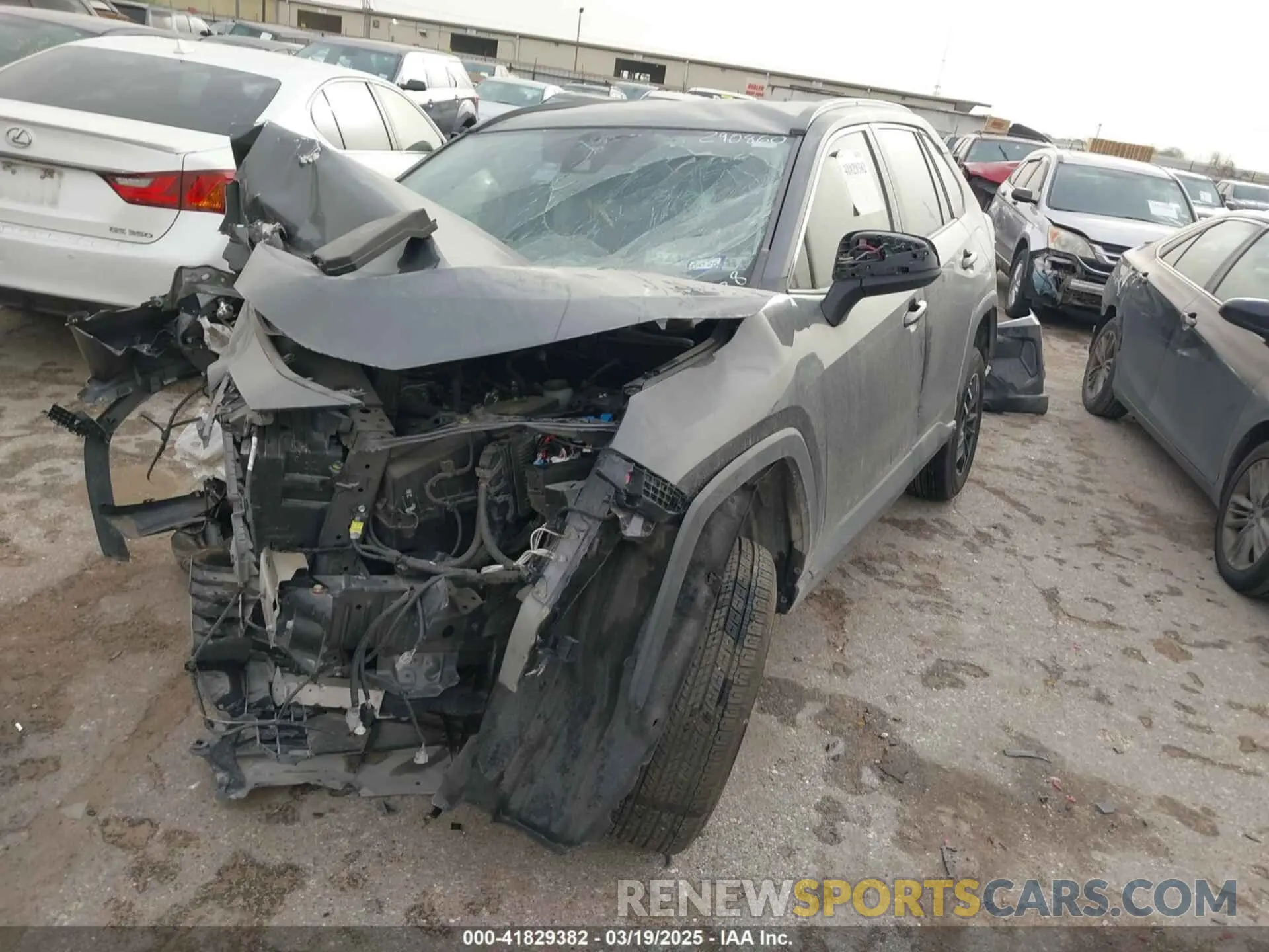 2 fotografías del automóvil dañado JTMH1RFV3KD501628 TOYOTA RAV4 2019
