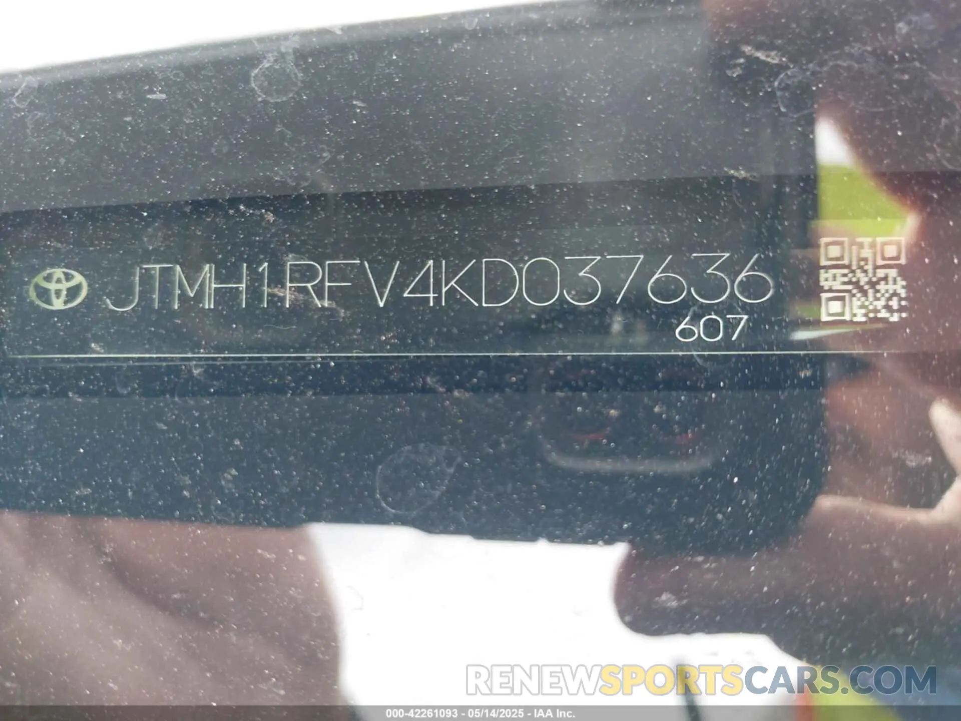 9 fotografías del automóvil dañado JTMH1RFV4KD037636 TOYOTA RAV4 2019