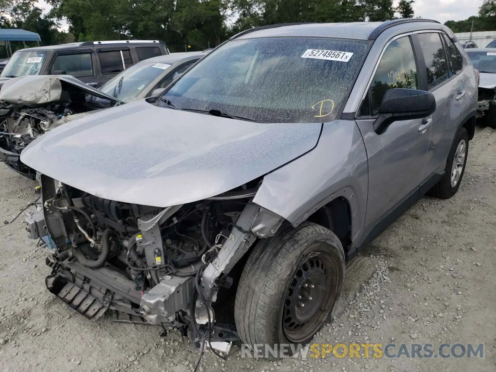 2 fotografías del automóvil dañado JTMH1RFV4KJ006839 TOYOTA RAV4 2019