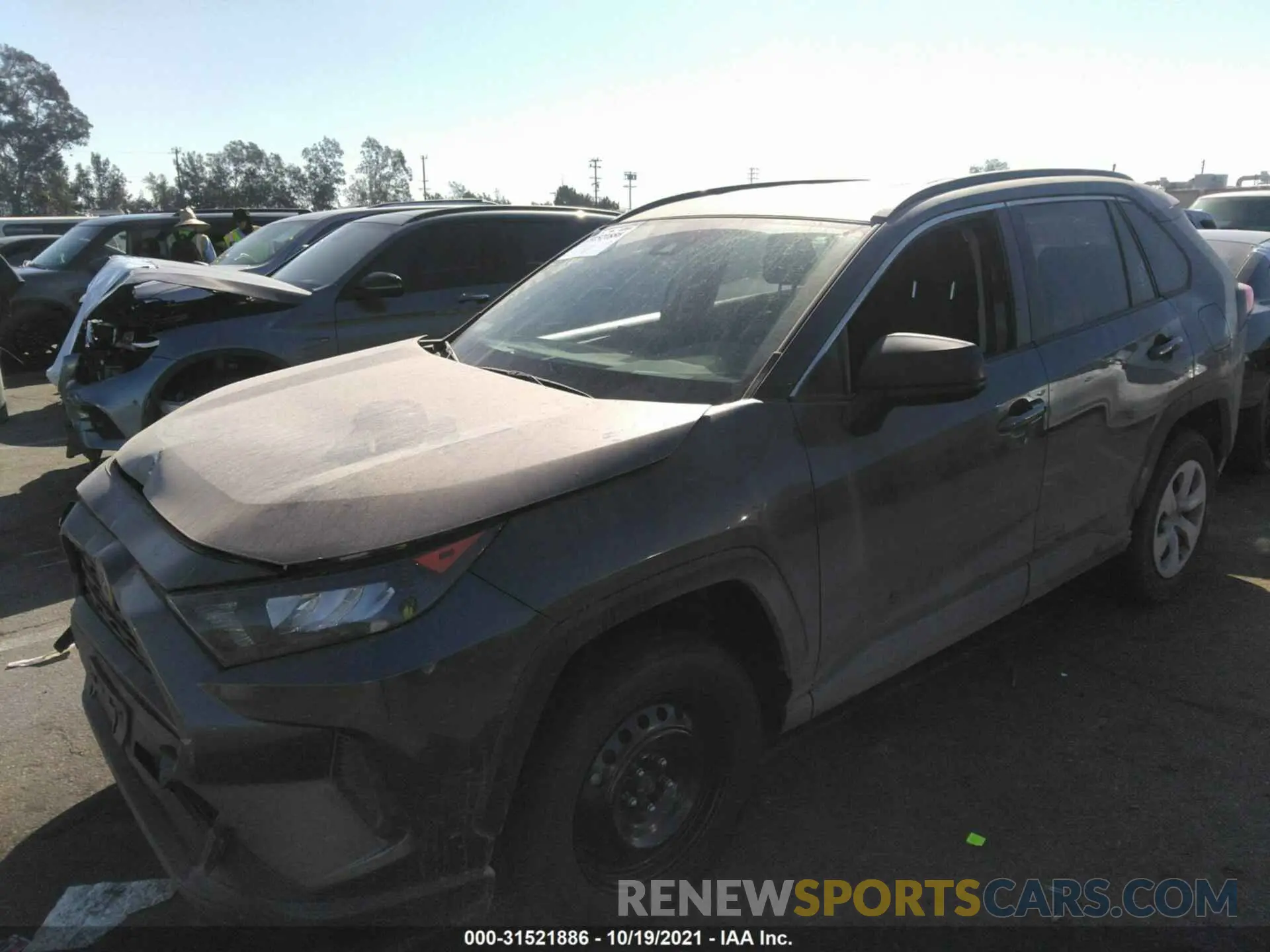 2 fotografías del automóvil dañado JTMH1RFV5KD024166 TOYOTA RAV4 2019