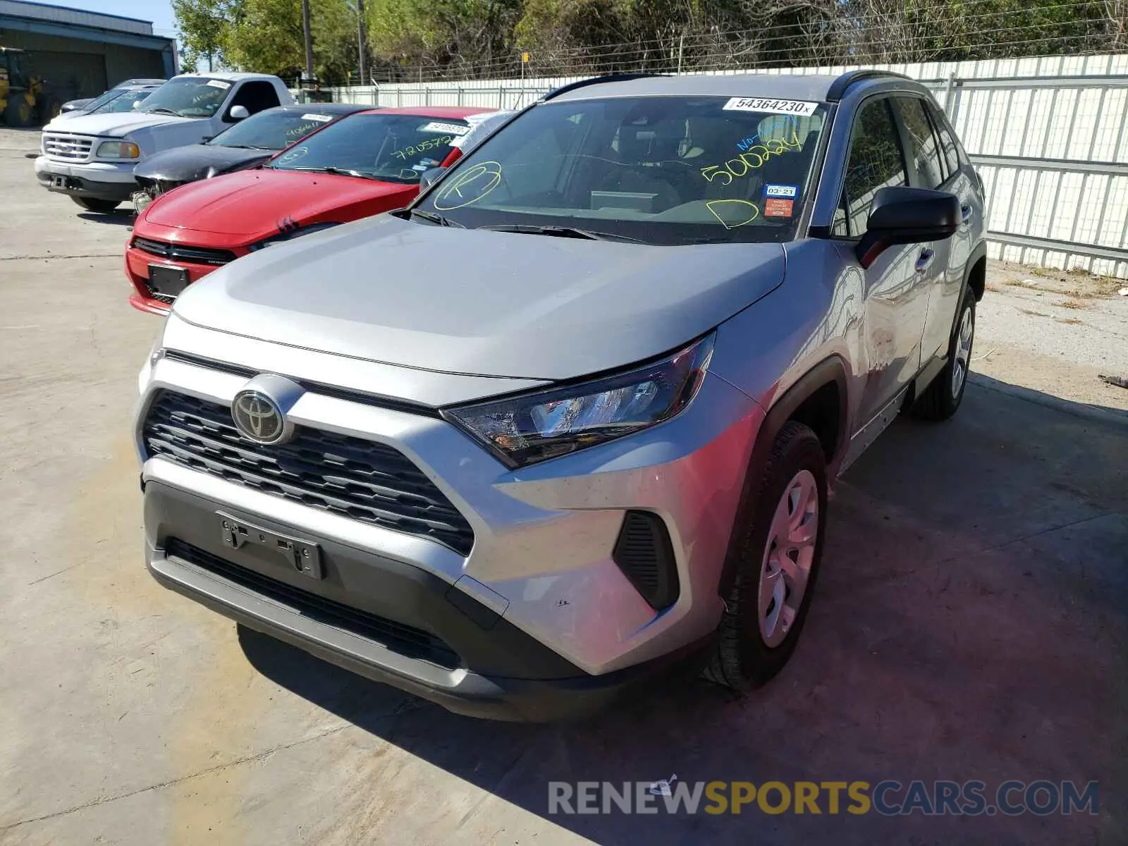 2 fotografías del automóvil dañado JTMH1RFV7KD500224 TOYOTA RAV4 2019