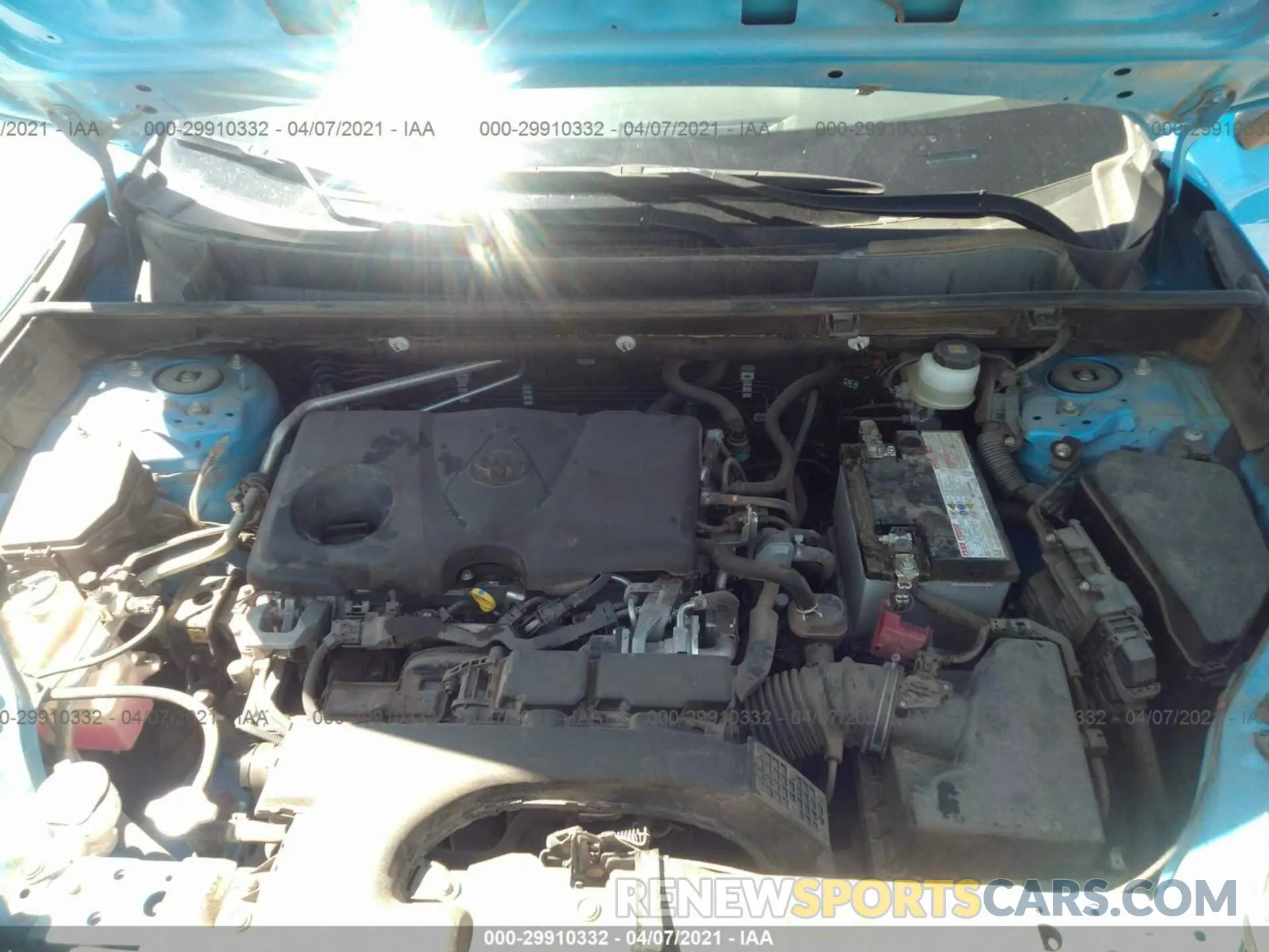 10 fotografías del automóvil dañado JTMK1RFV7KJ004234 TOYOTA RAV4 2019