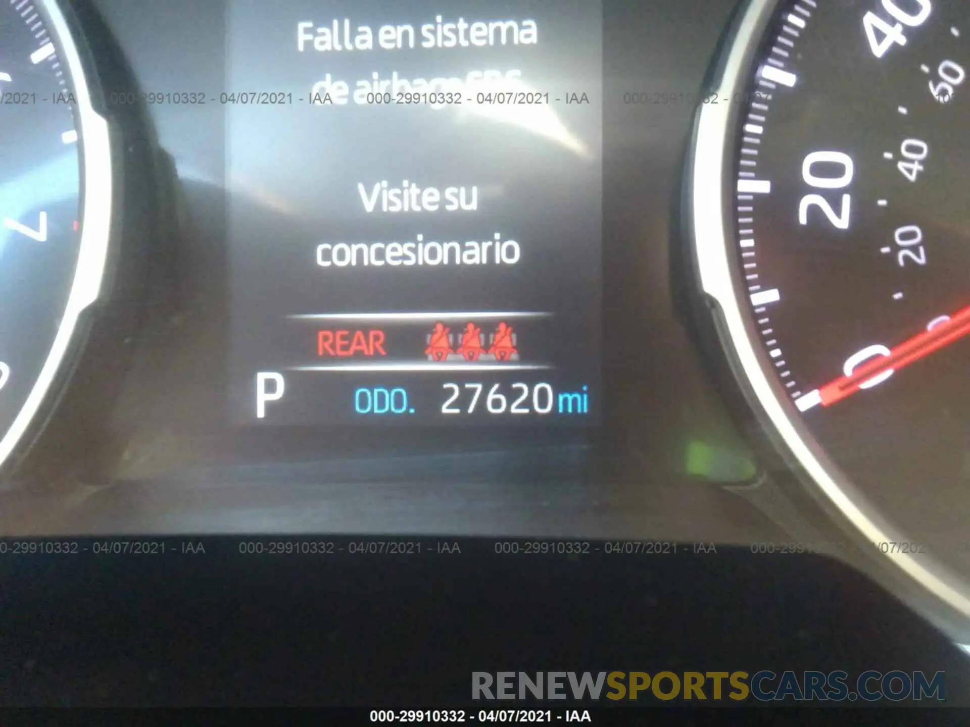 7 fotografías del automóvil dañado JTMK1RFV7KJ004234 TOYOTA RAV4 2019