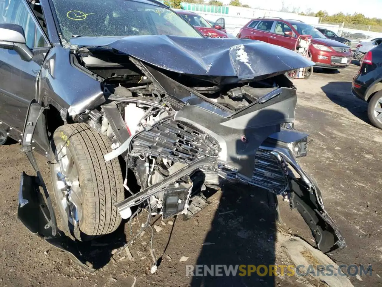 9 fotografías del automóvil dañado JTMN1RFV3KD502989 TOYOTA RAV4 2019