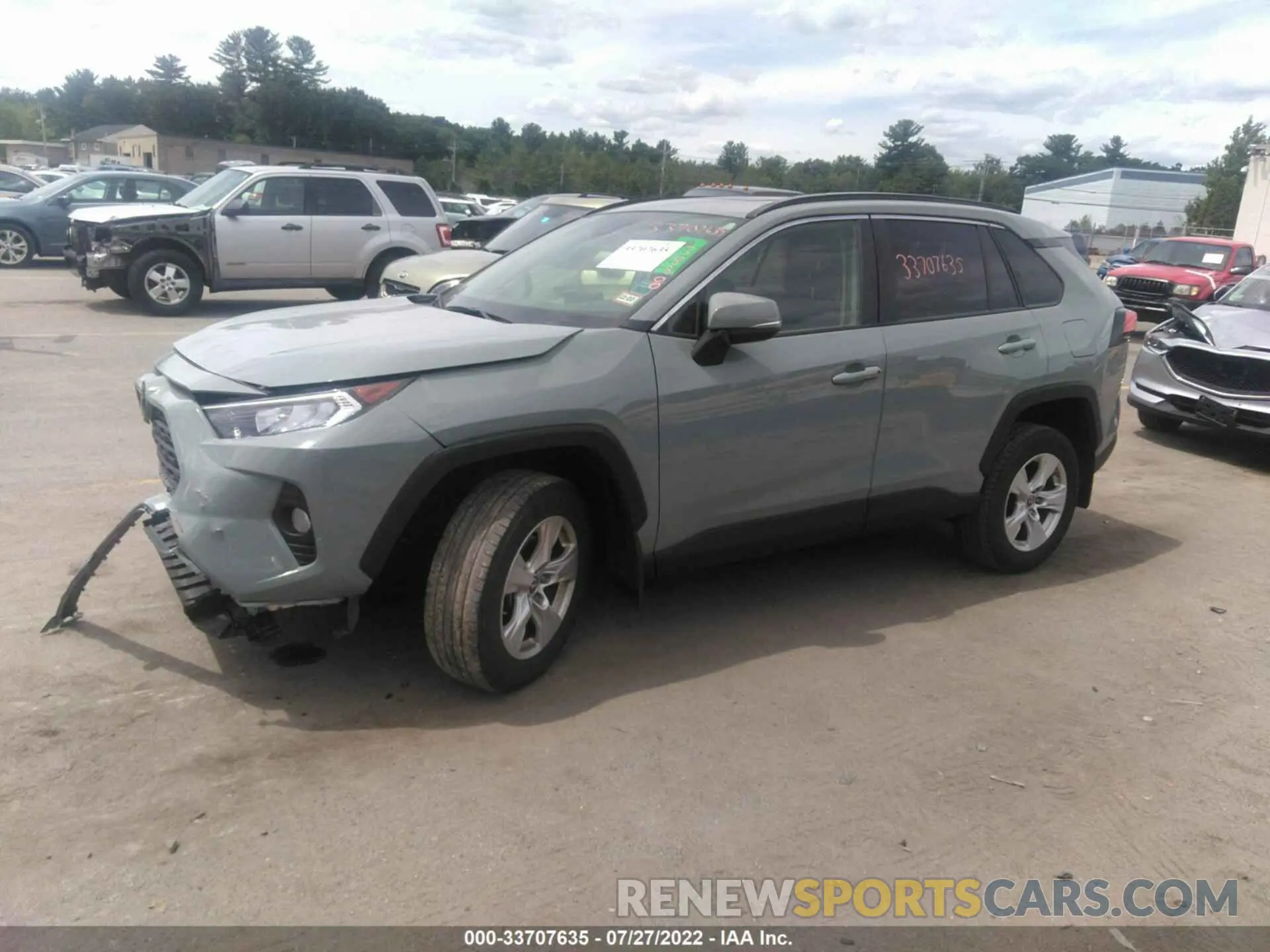 2 fotografías del automóvil dañado JTMP1RFV3KD027918 TOYOTA RAV4 2019