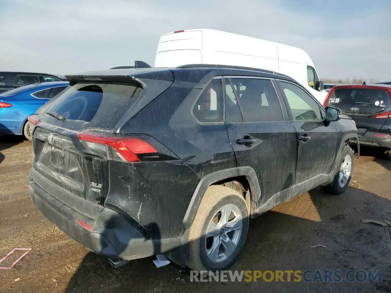 3 fotografías del automóvil dañado JTMP1RFV3KD040457 TOYOTA RAV4 2019