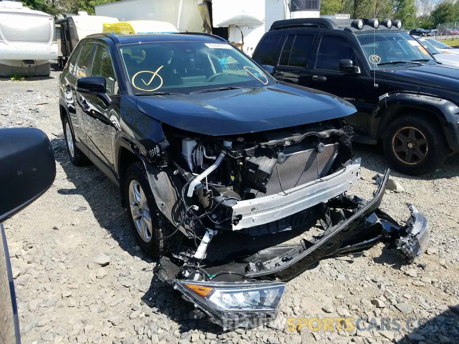 1 fotografías del automóvil dañado JTMP1RFV4KD515114 TOYOTA RAV4 2019