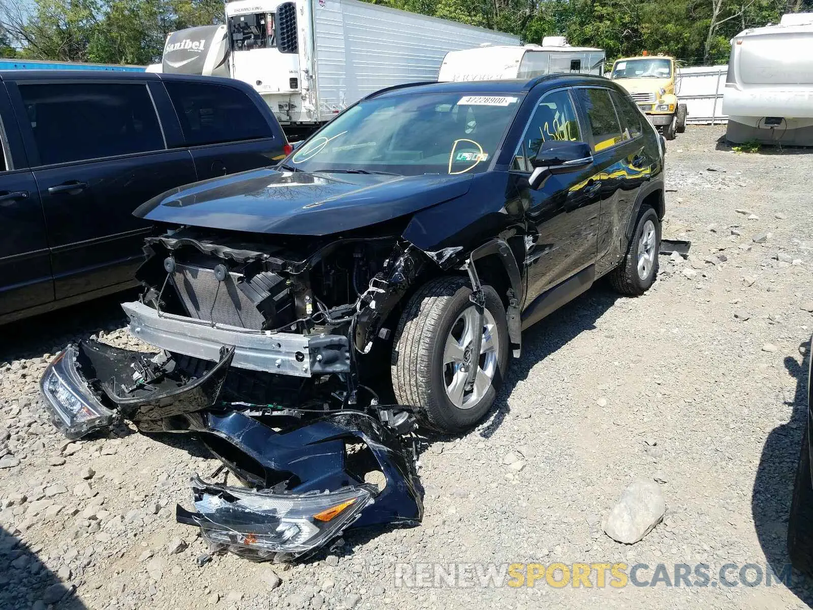 2 fotografías del automóvil dañado JTMP1RFV4KD515114 TOYOTA RAV4 2019