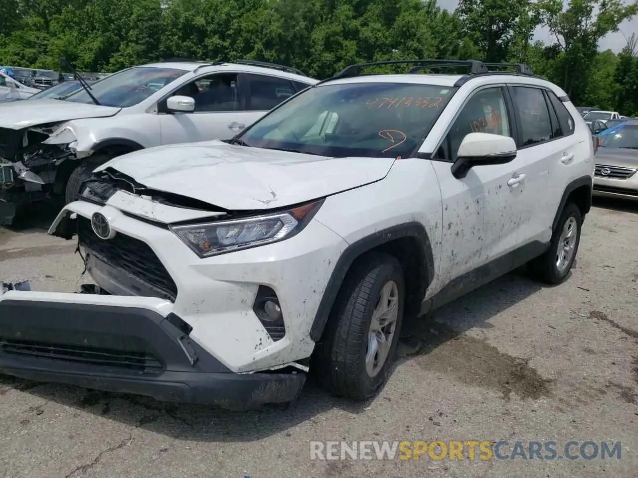 2 fotografías del automóvil dañado JTMP1RFV6KJ001315 TOYOTA RAV4 2019