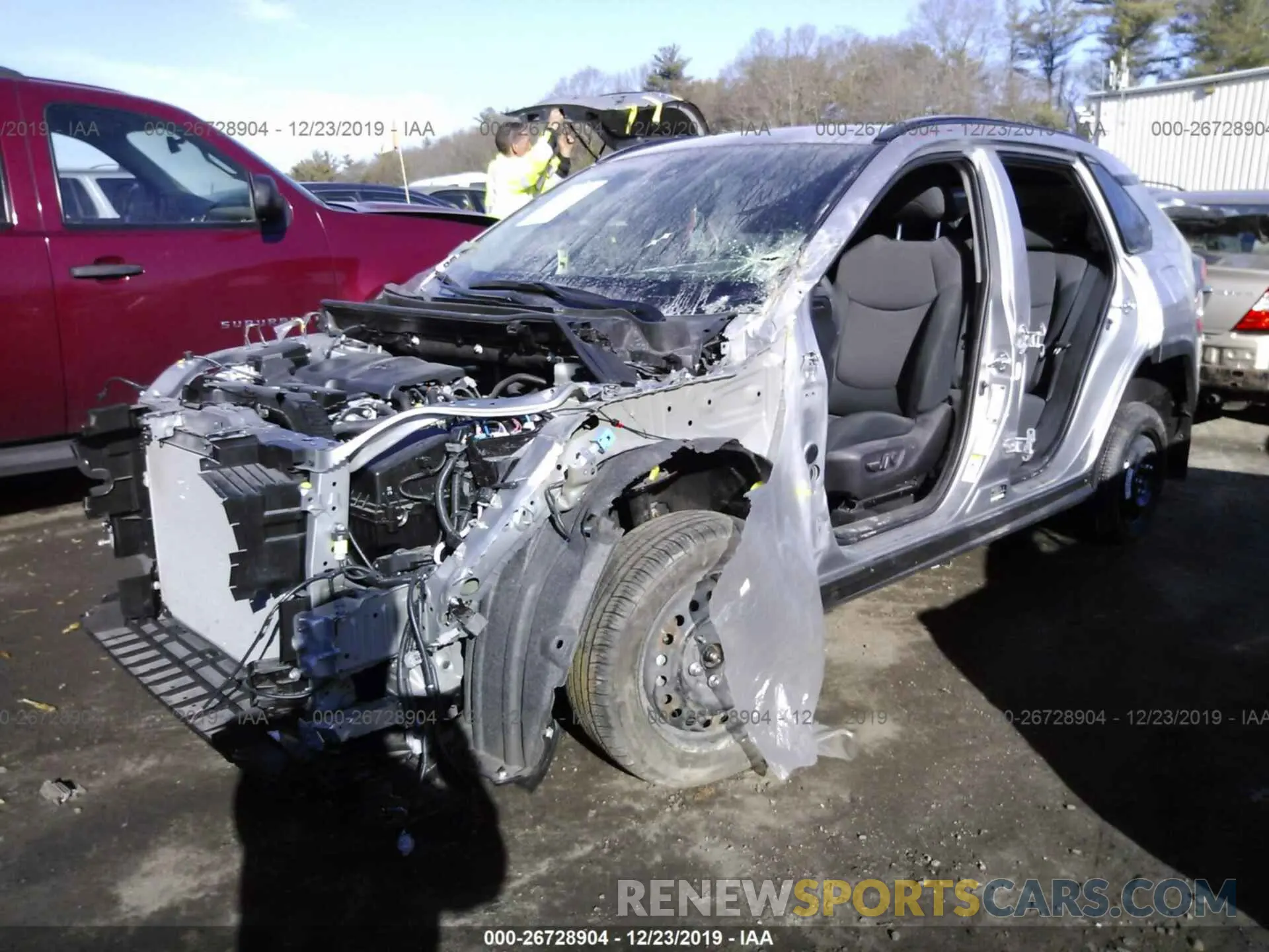 2 fotografías del automóvil dañado JTMP1RFV7KD515690 TOYOTA RAV4 2019