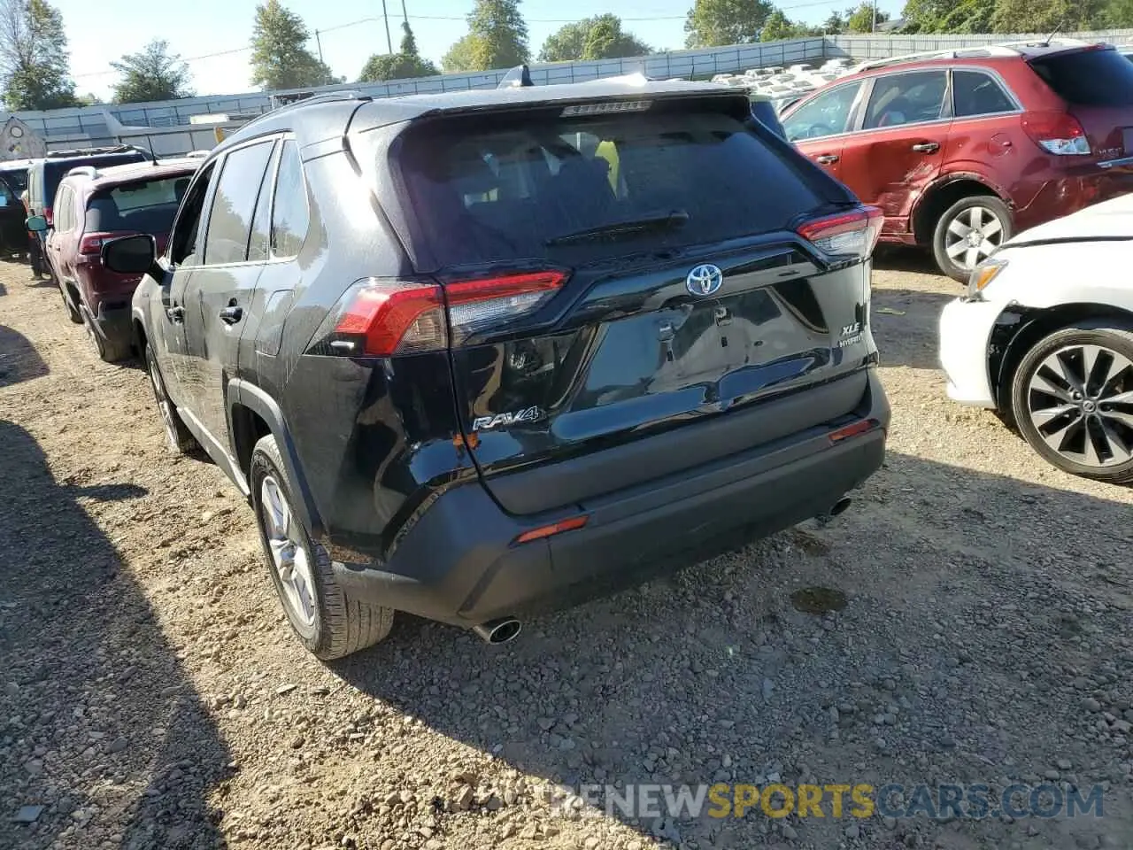 3 fotografías del automóvil dañado JTMRWRFV0KD016689 TOYOTA RAV4 2019
