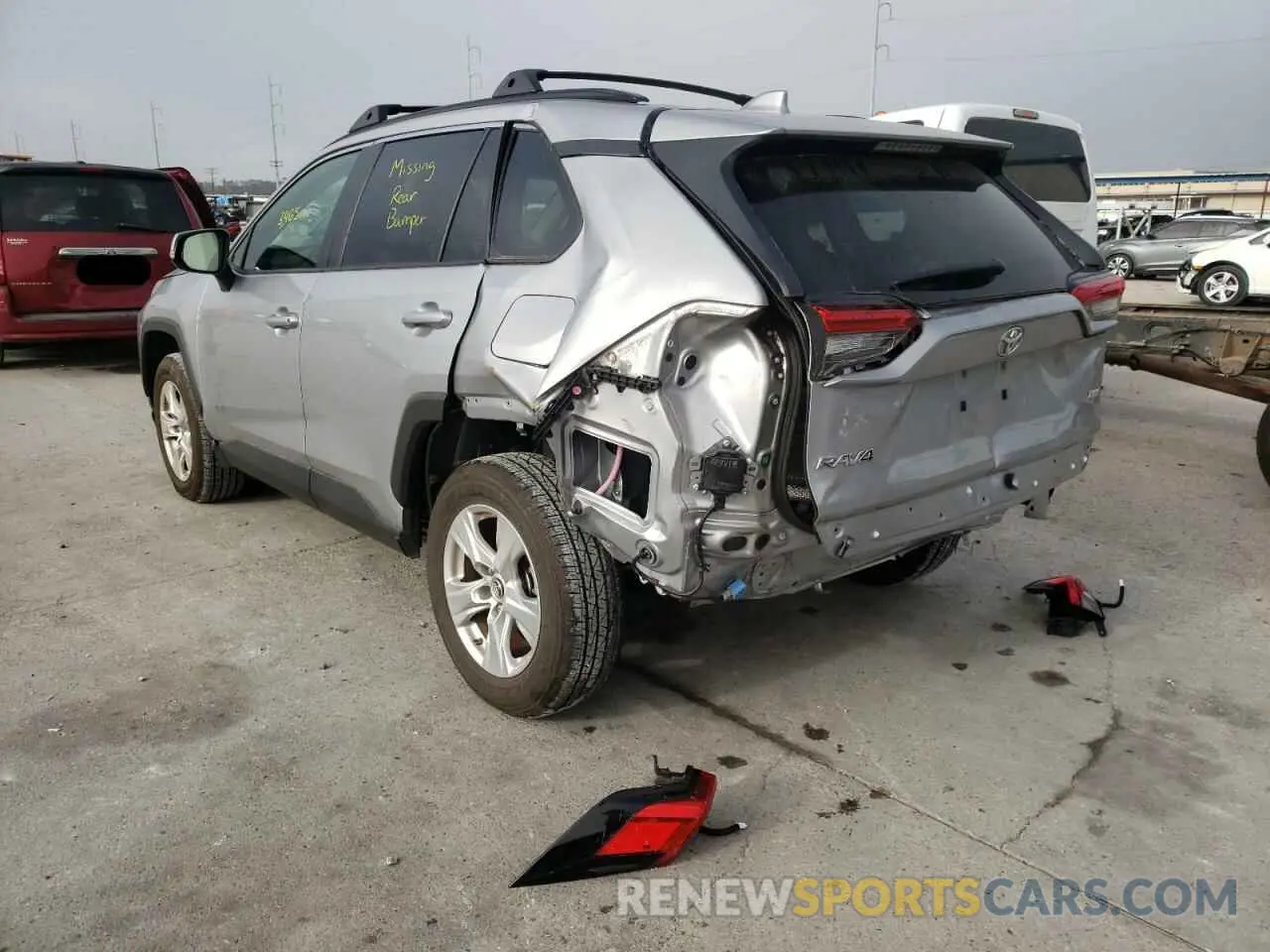 3 fotografías del automóvil dañado JTMW1RFV4KD014204 TOYOTA RAV4 2019