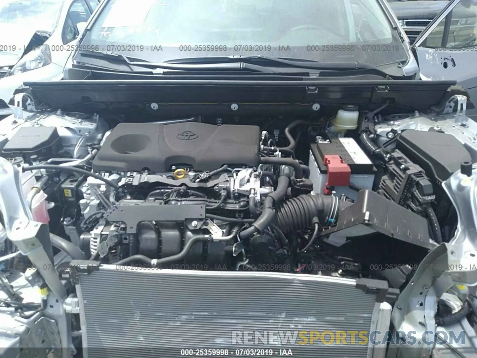 10 fotografías del automóvil dañado JTMW1RFV5KD510077 TOYOTA RAV4 2019
