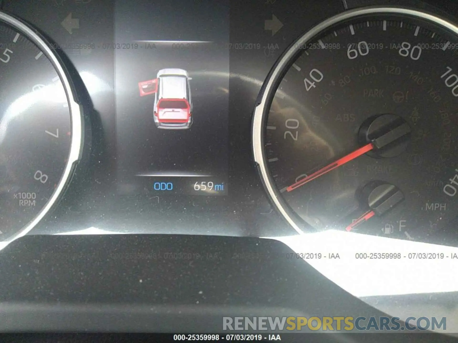 7 fotografías del automóvil dañado JTMW1RFV5KD510077 TOYOTA RAV4 2019