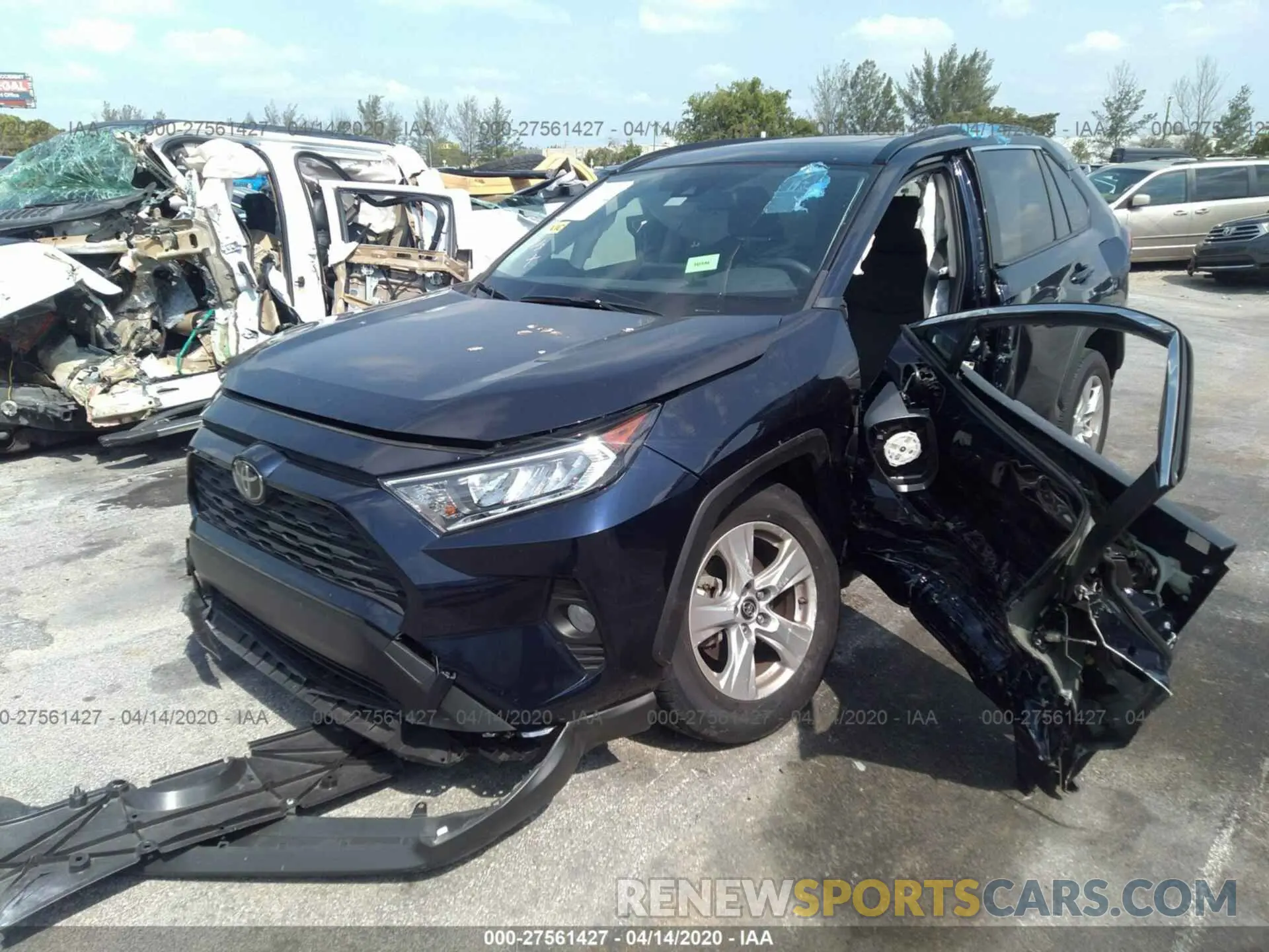 2 fotografías del automóvil dañado JTMW1RFV6KD510363 TOYOTA RAV4 2019