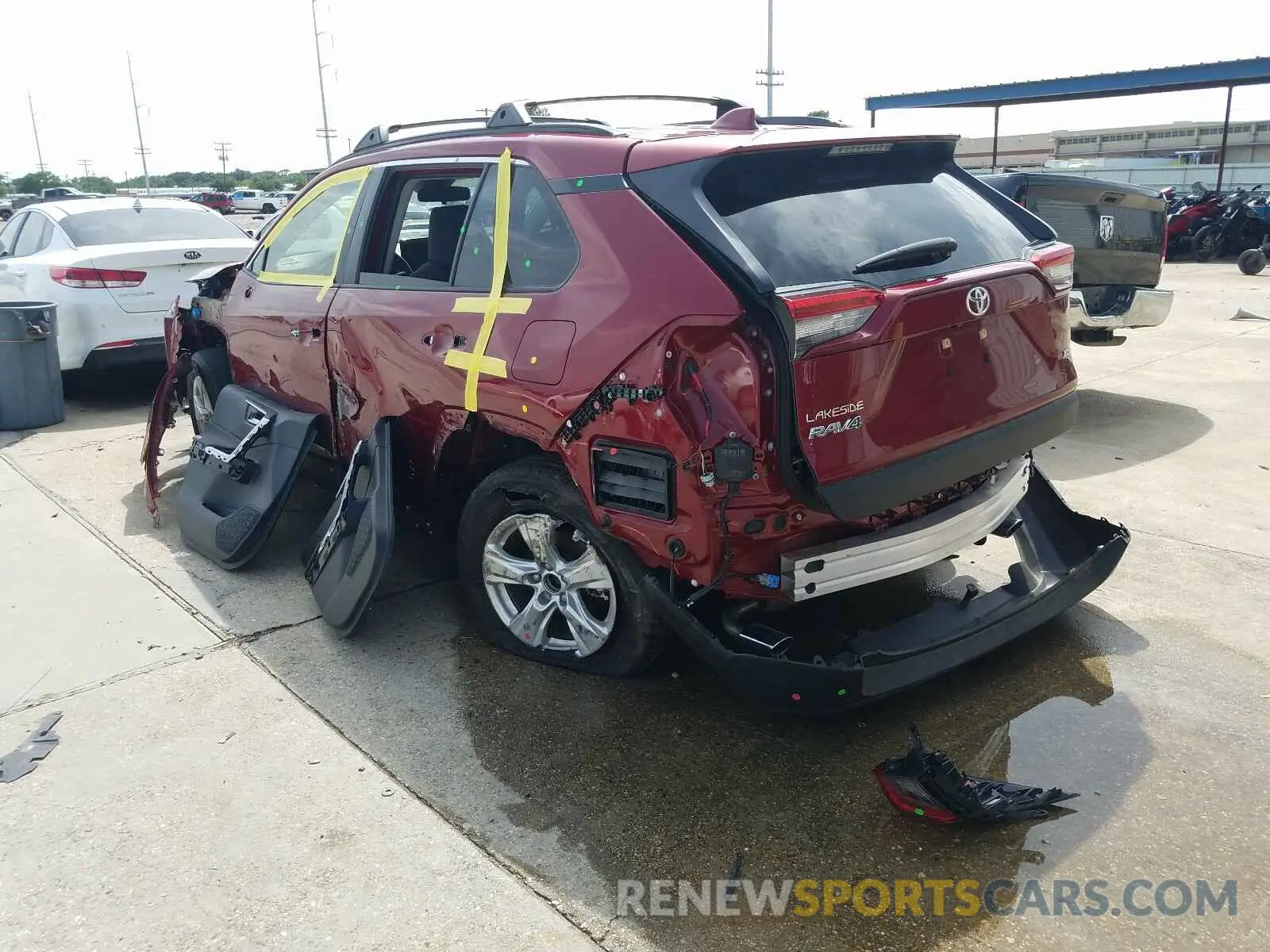 3 fotografías del automóvil dañado JTMW1RFV7KD035841 TOYOTA RAV4 2019
