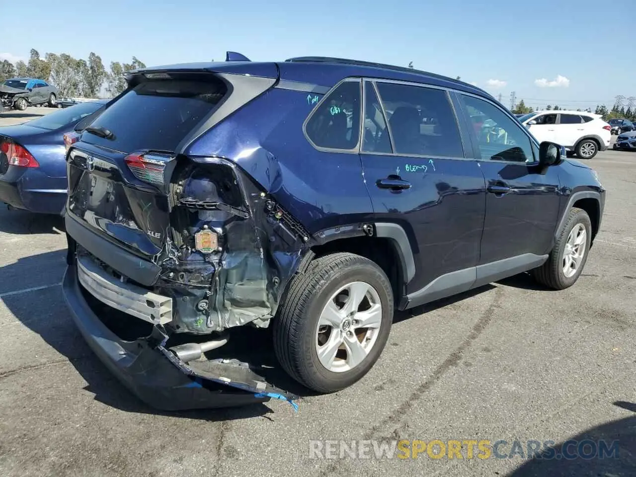 3 fotografías del automóvil dañado JTMW1RFV8KD012701 TOYOTA RAV4 2019