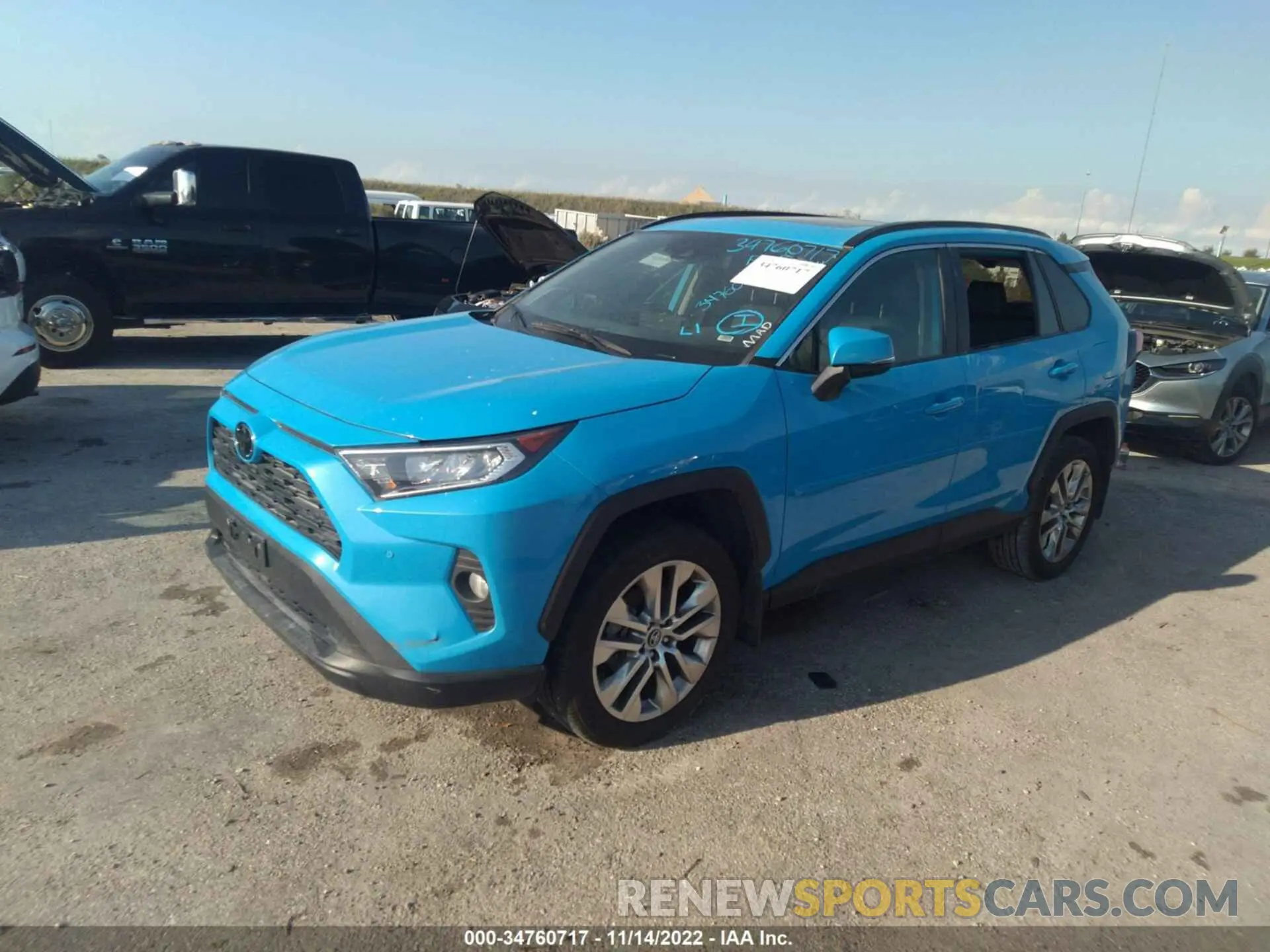2 fotografías del automóvil dañado 2T3A1RFV0LW117408 TOYOTA RAV4 2020