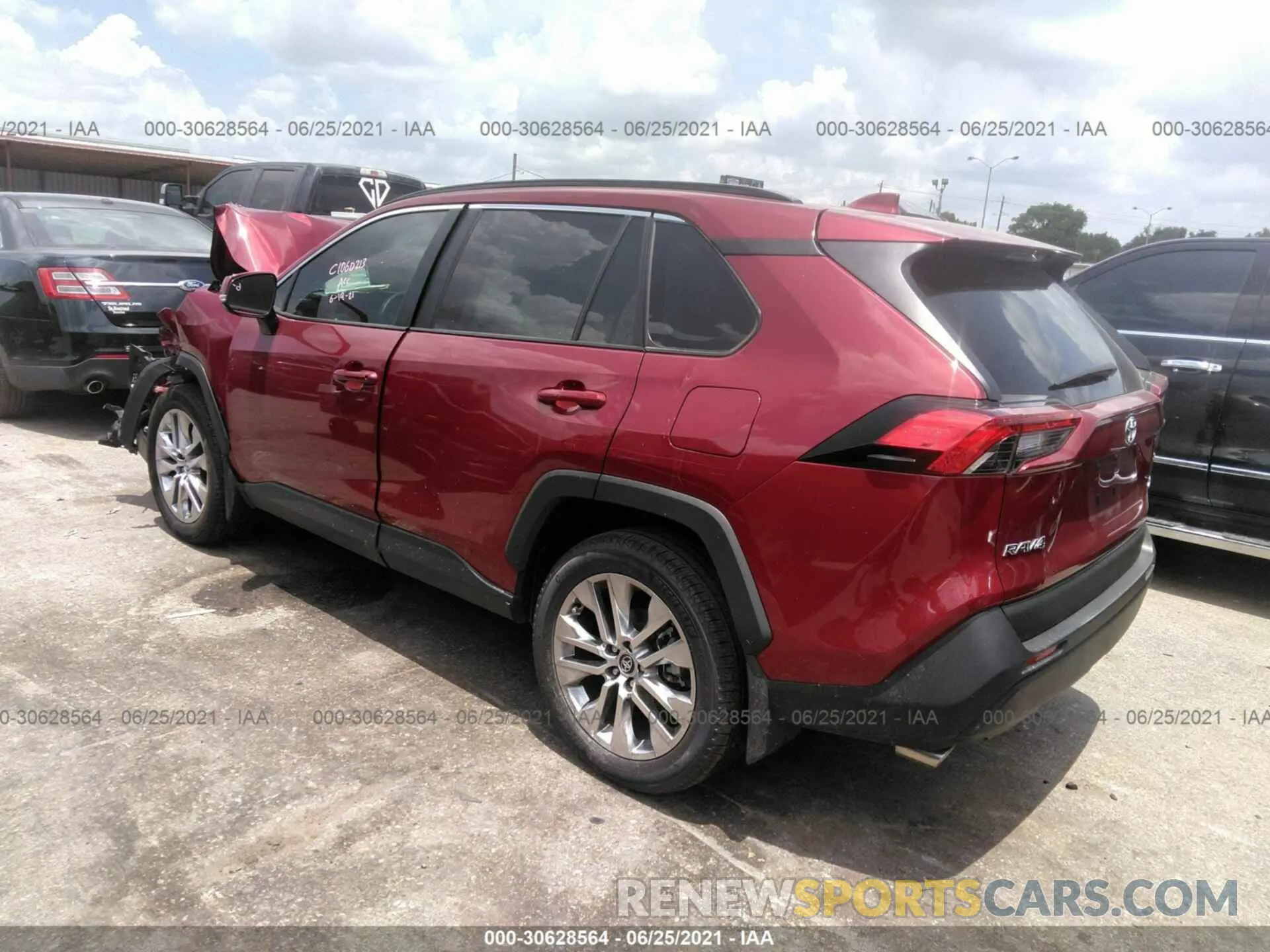 3 fotografías del automóvil dañado 2T3C1RFVXLW083907 TOYOTA RAV4 2020