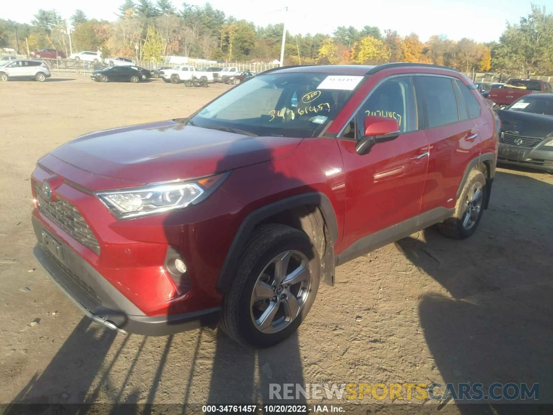 2 fotografías del automóvil dañado 2T3DWRFVXLW066353 TOYOTA RAV4 2020