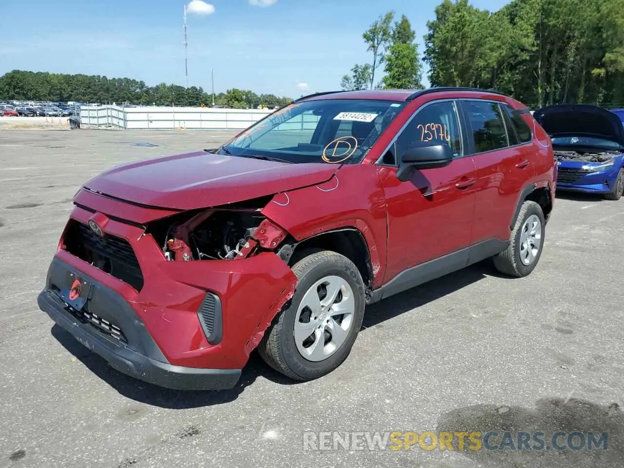 2 fotografías del automóvil dañado 2T3F1RFV3LC107737 TOYOTA RAV4 2020