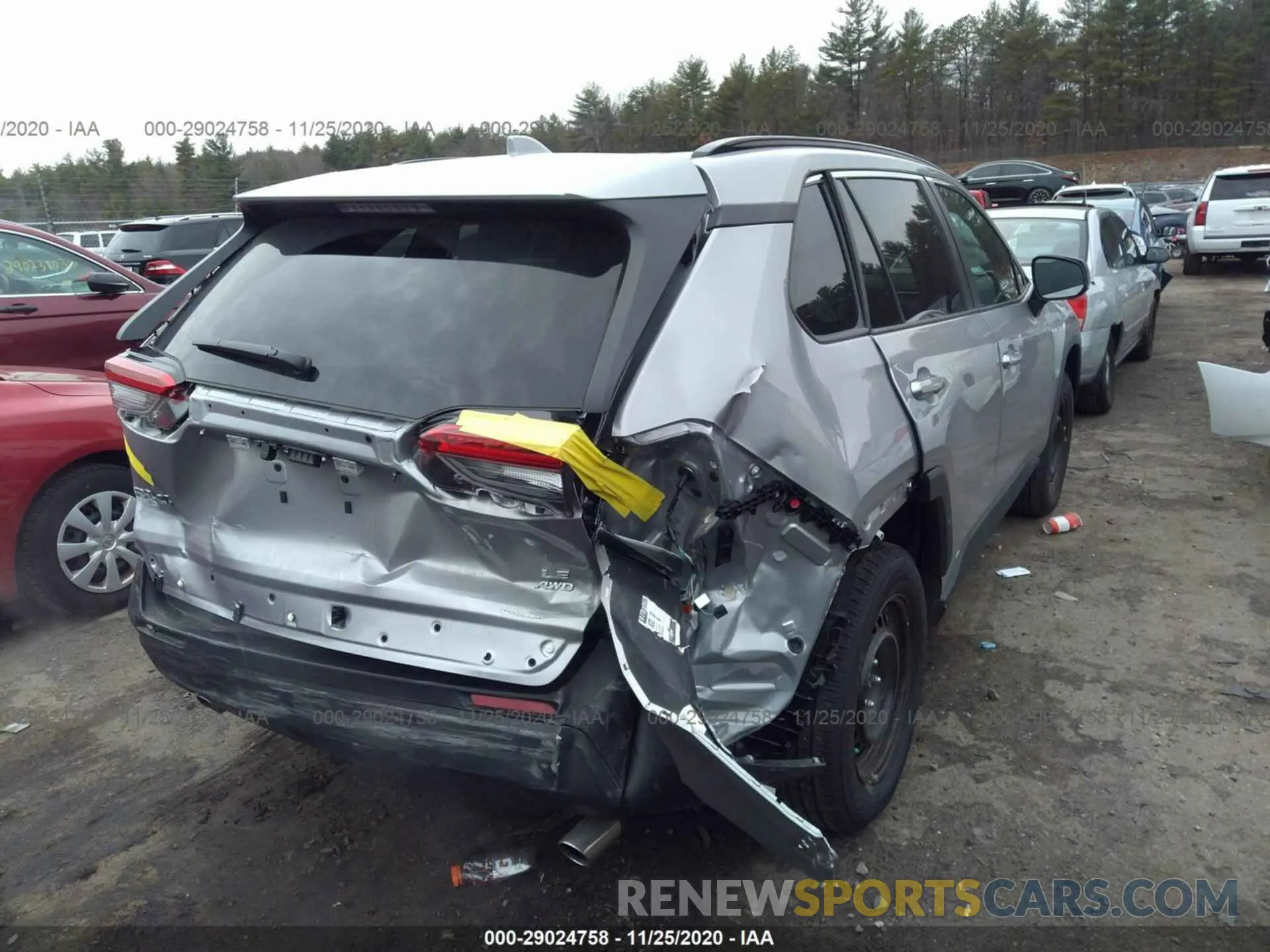 4 fotografías del automóvil dañado 2T3F1RFV8LC090613 TOYOTA RAV4 2020